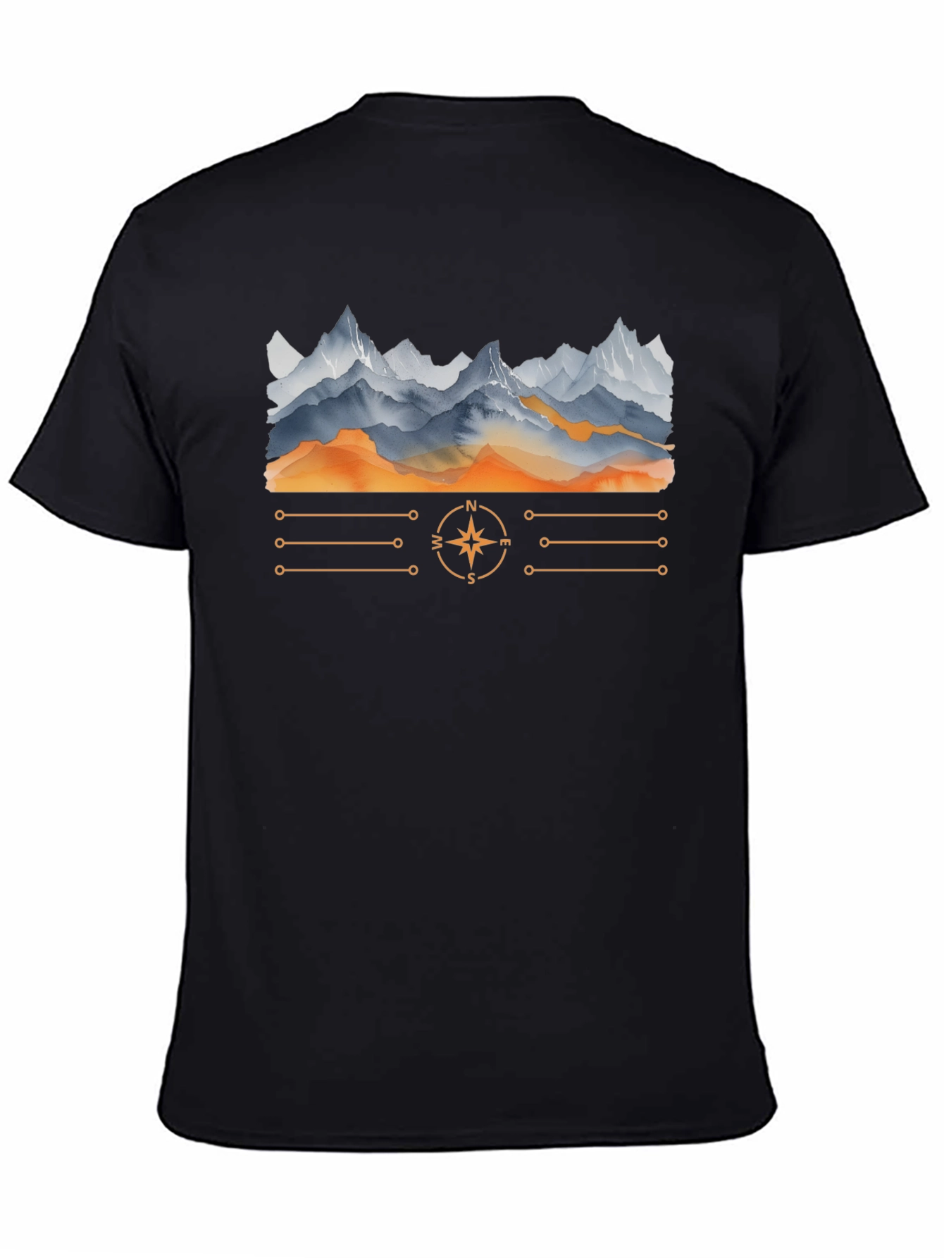 Mountain Compass Graphic T-Shirt - Adventure Awaits!