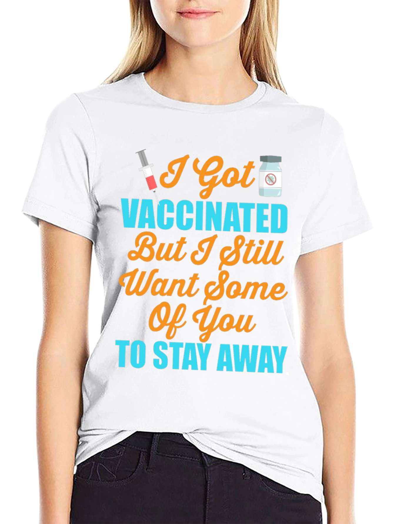 Vaccinated Stay Away Novelty T-Shirt
