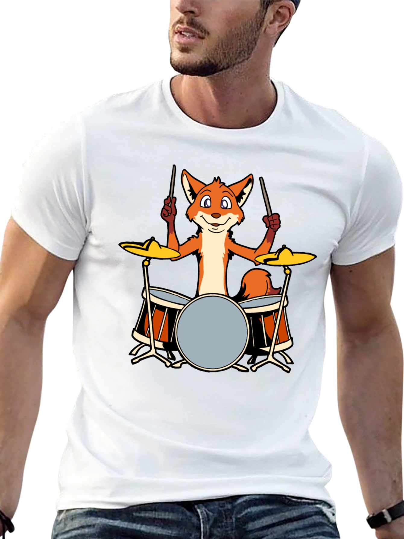 Fox Drummer T-Shirt - Black