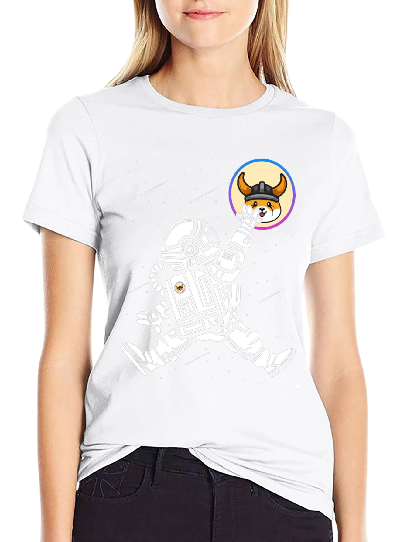 Astronaut Doge Viking Helmet T-Shirt