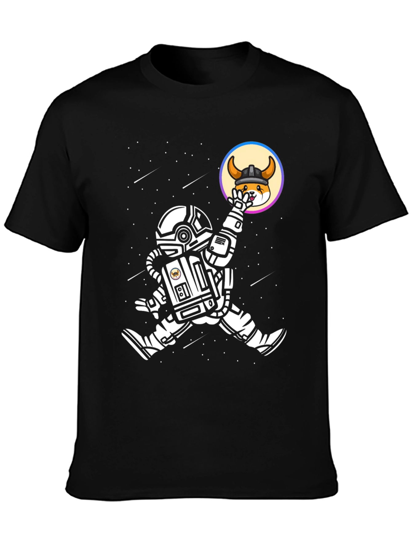 Astronaut Doge Viking Helmet T-Shirt