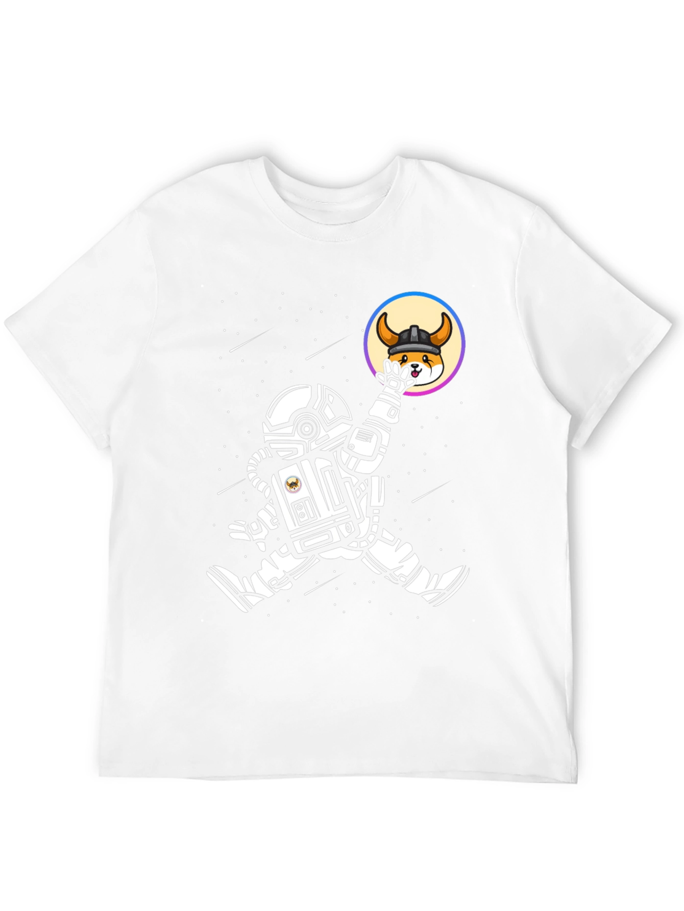 Astronaut Doge Viking Helmet T-Shirt