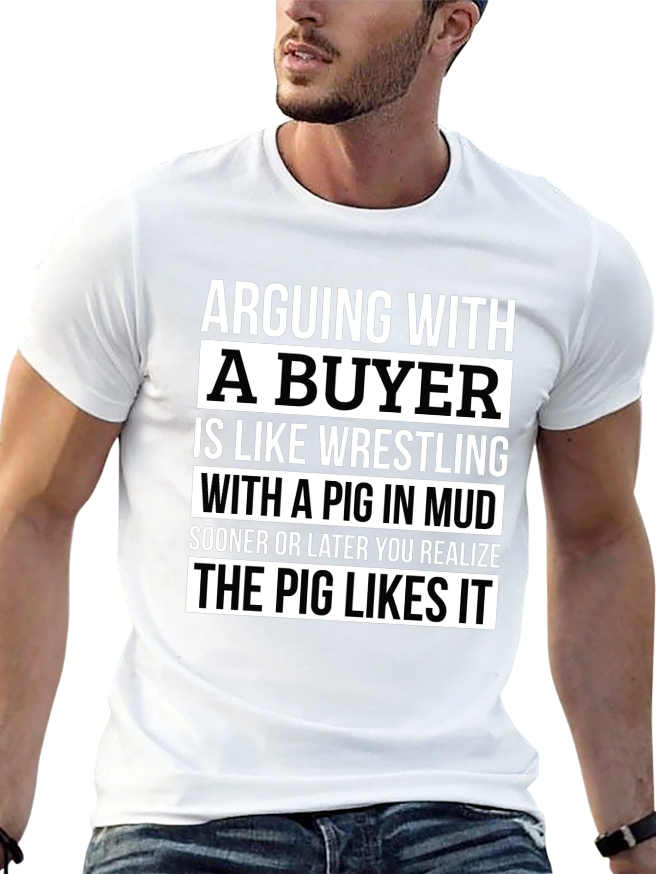 Arguing with a Buyer Funny Novelty T-Shirt
