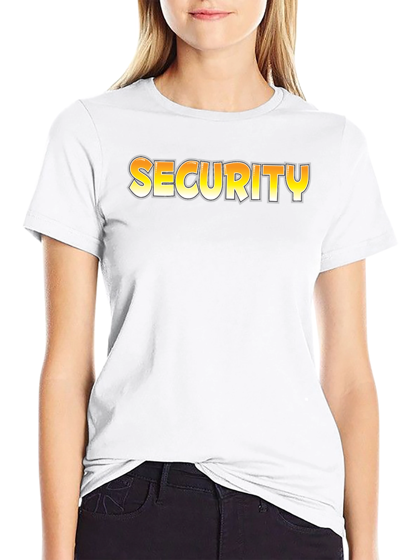 Security Graphic Tee - Black Cotton T-Shirt