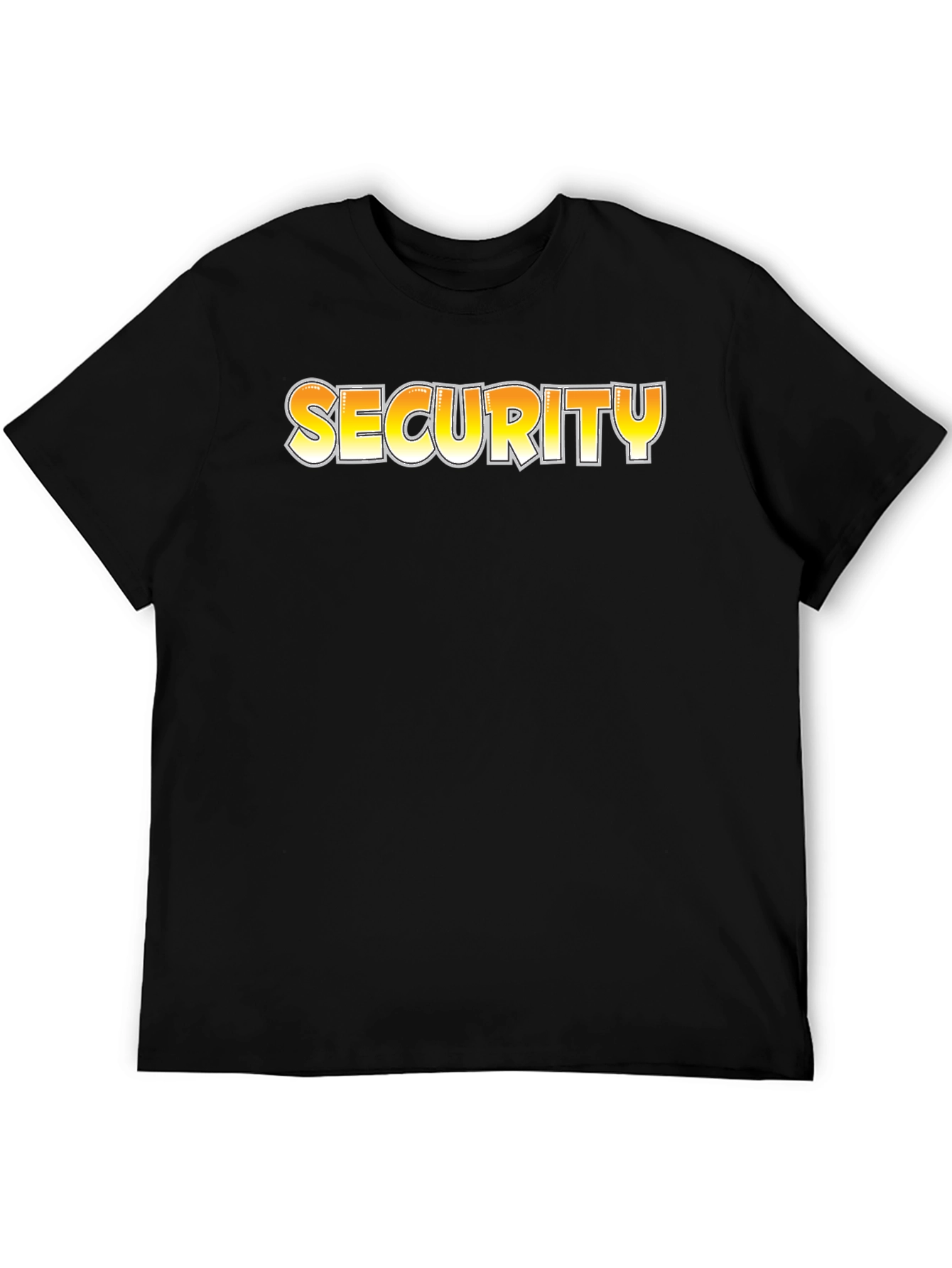 Security Graphic Tee - Black Cotton T-Shirt