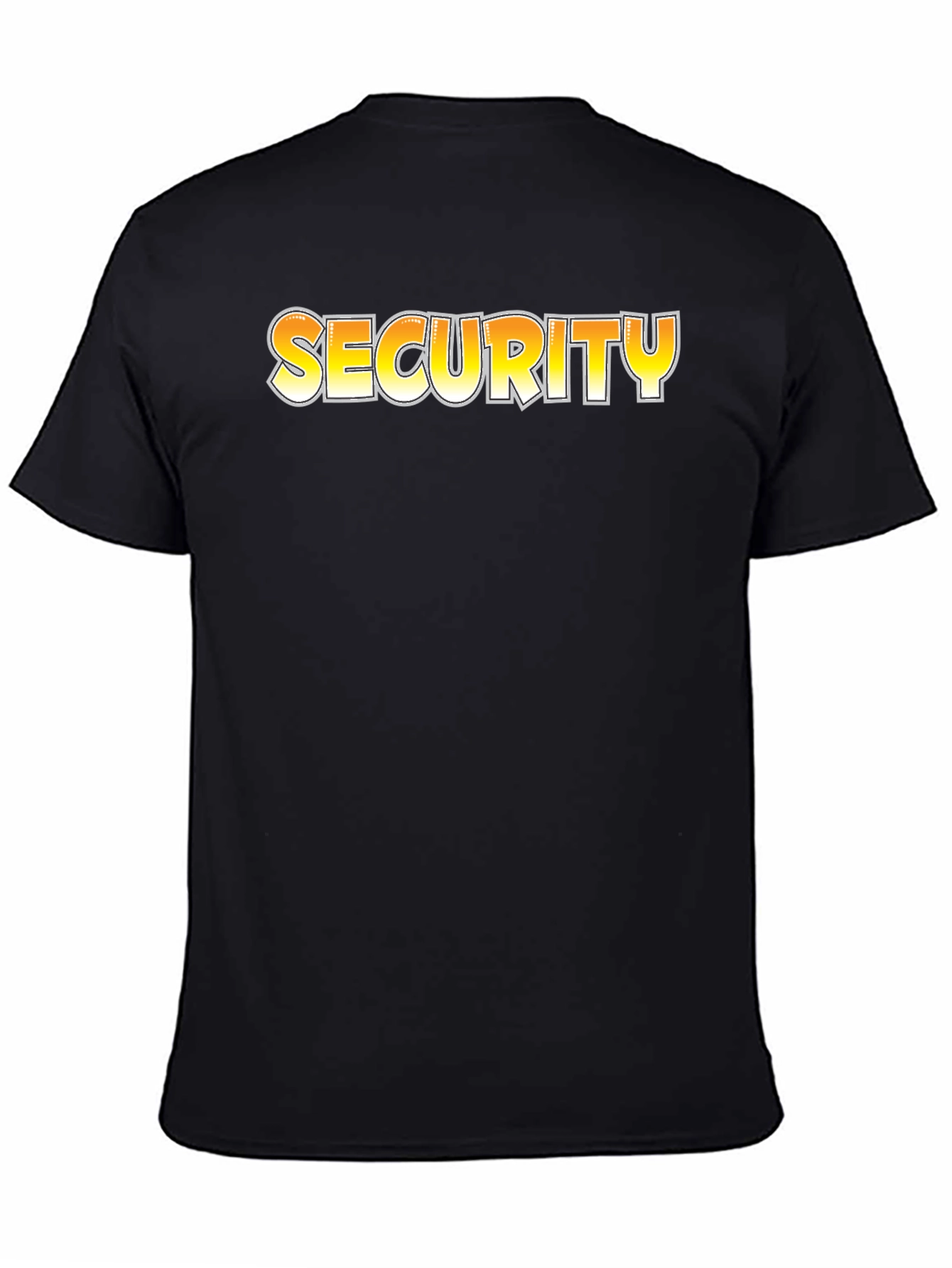 Security Graphic Tee - Black Cotton T-Shirt