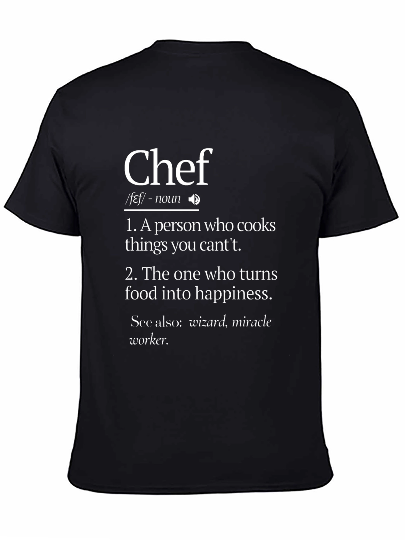 Chef Definition Graphic T-Shirt - Cooking Humor