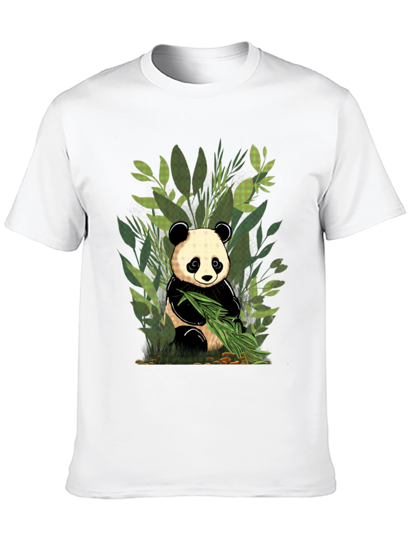 Panda Graphic Tee - Black Cotton T-Shirt