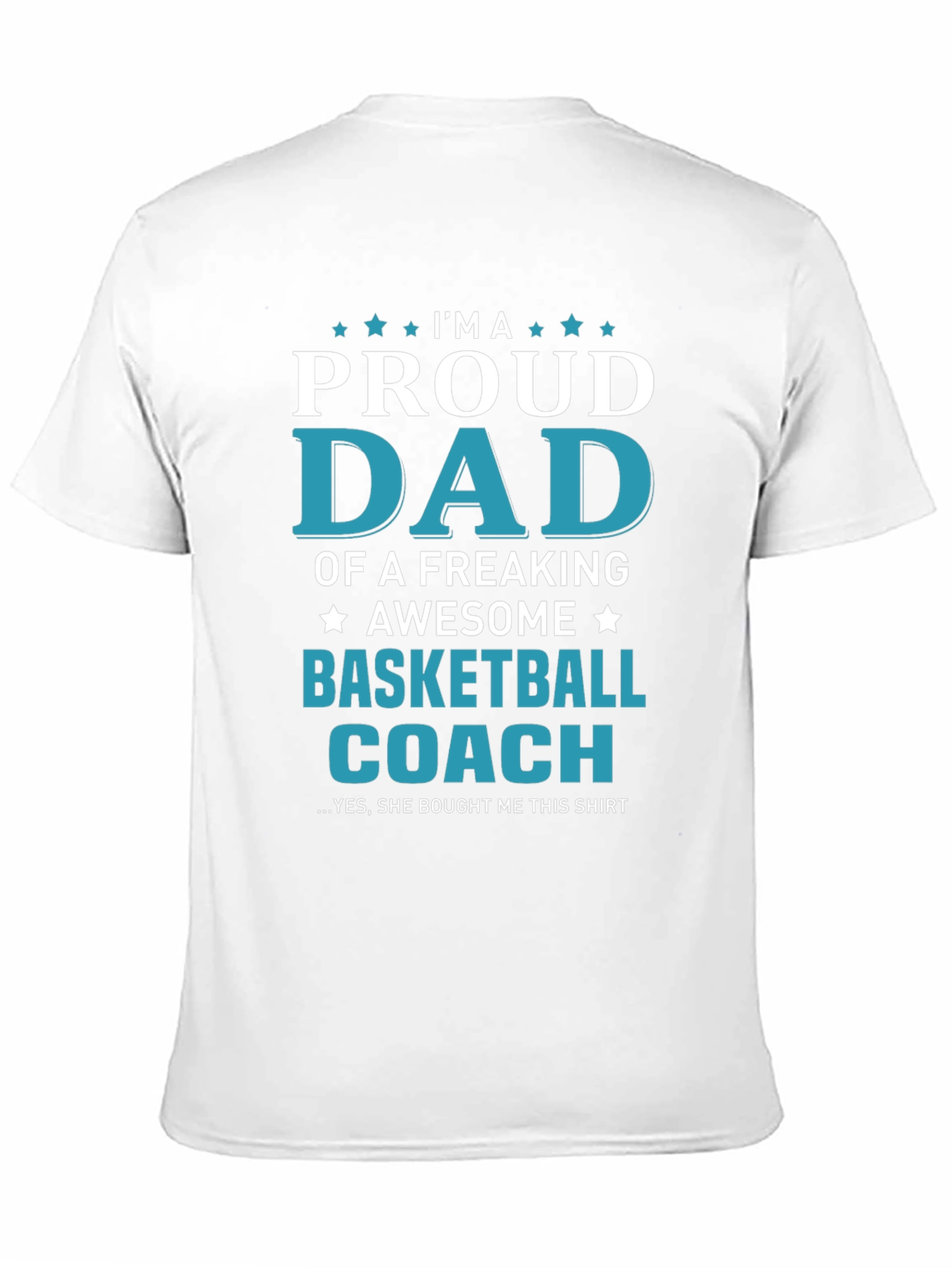 Proud Dad Basketball Coach Graphic Tee