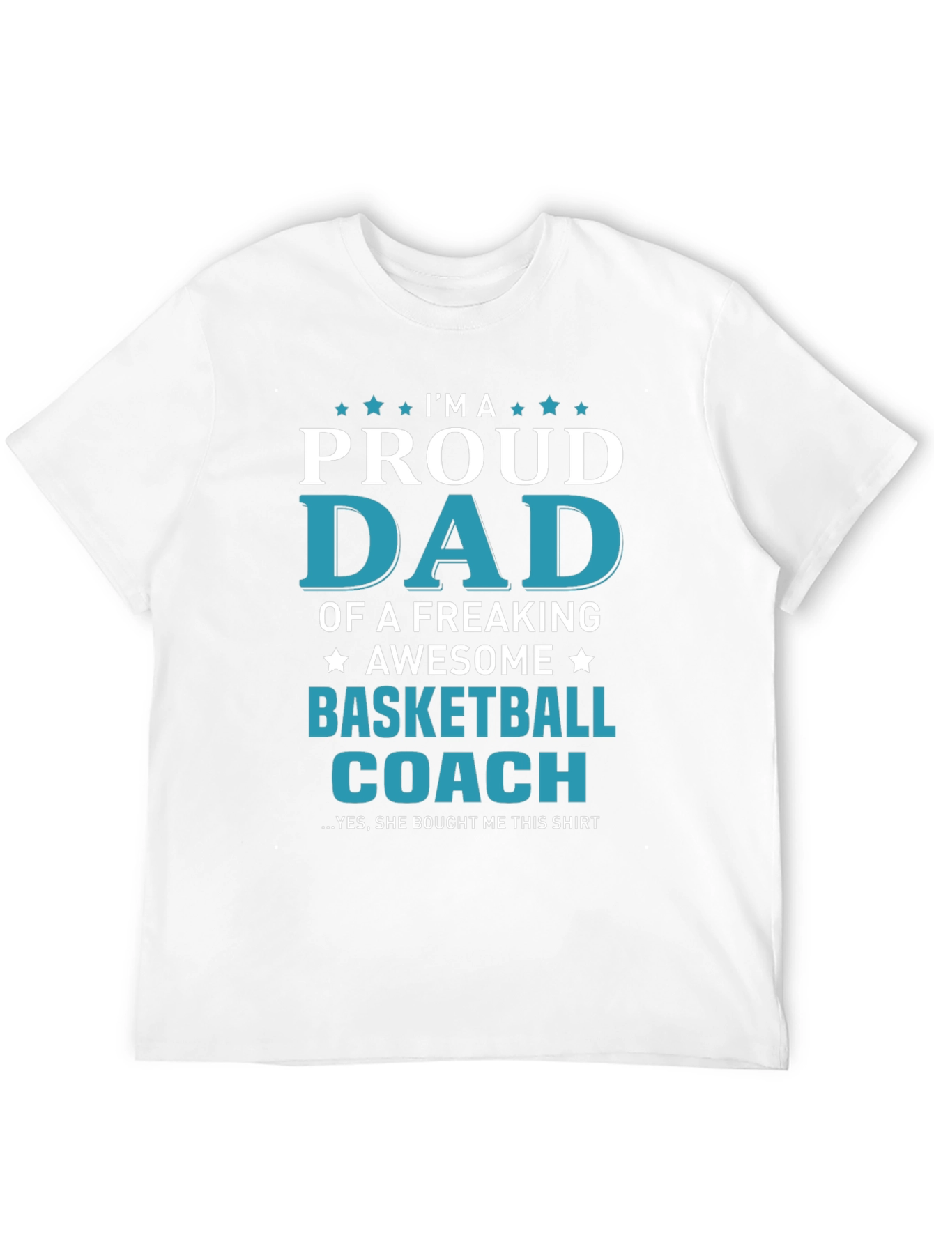 Proud Dad Basketball Coach Graphic Tee