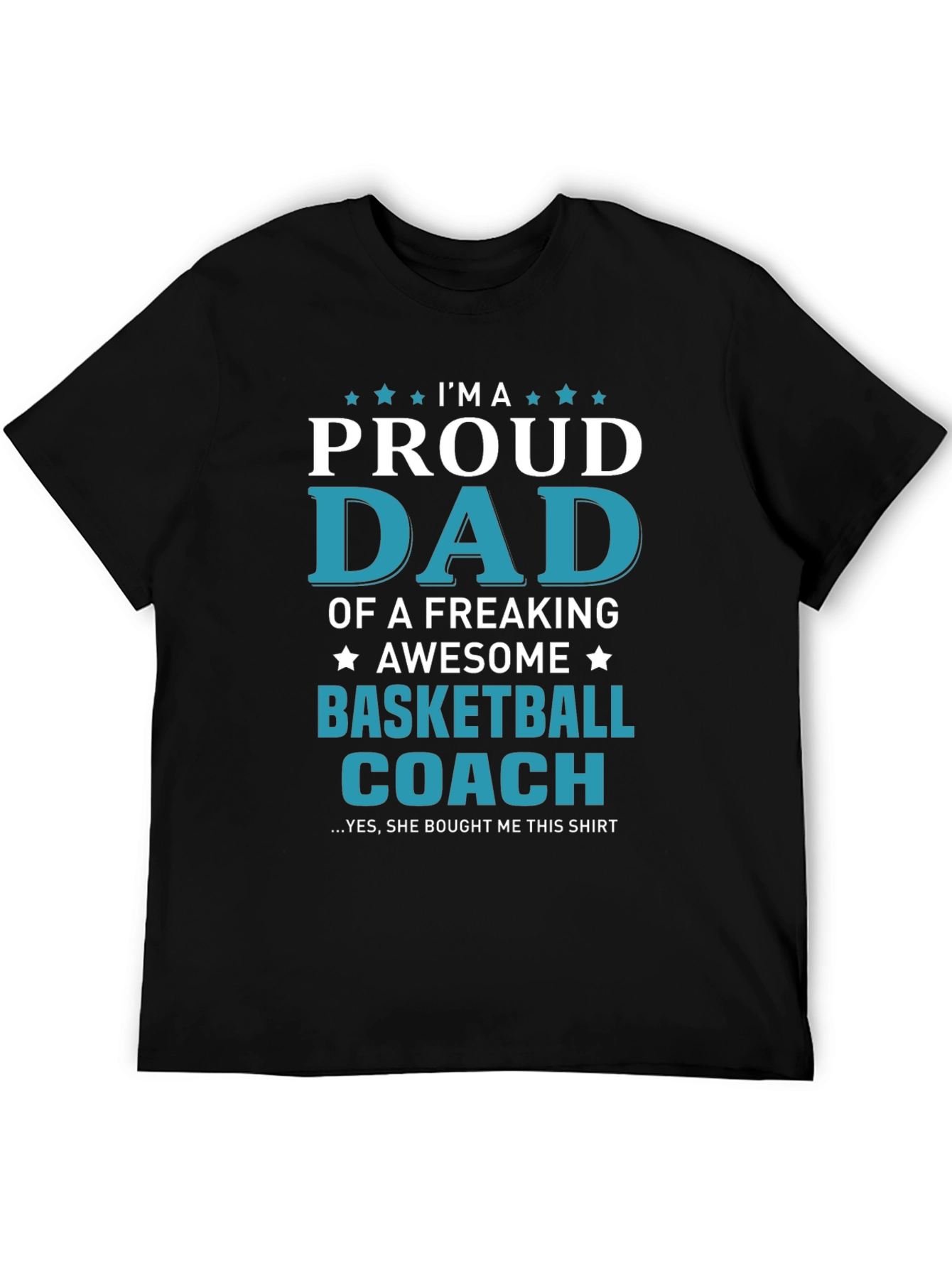 Proud Dad Basketball Coach Graphic Tee