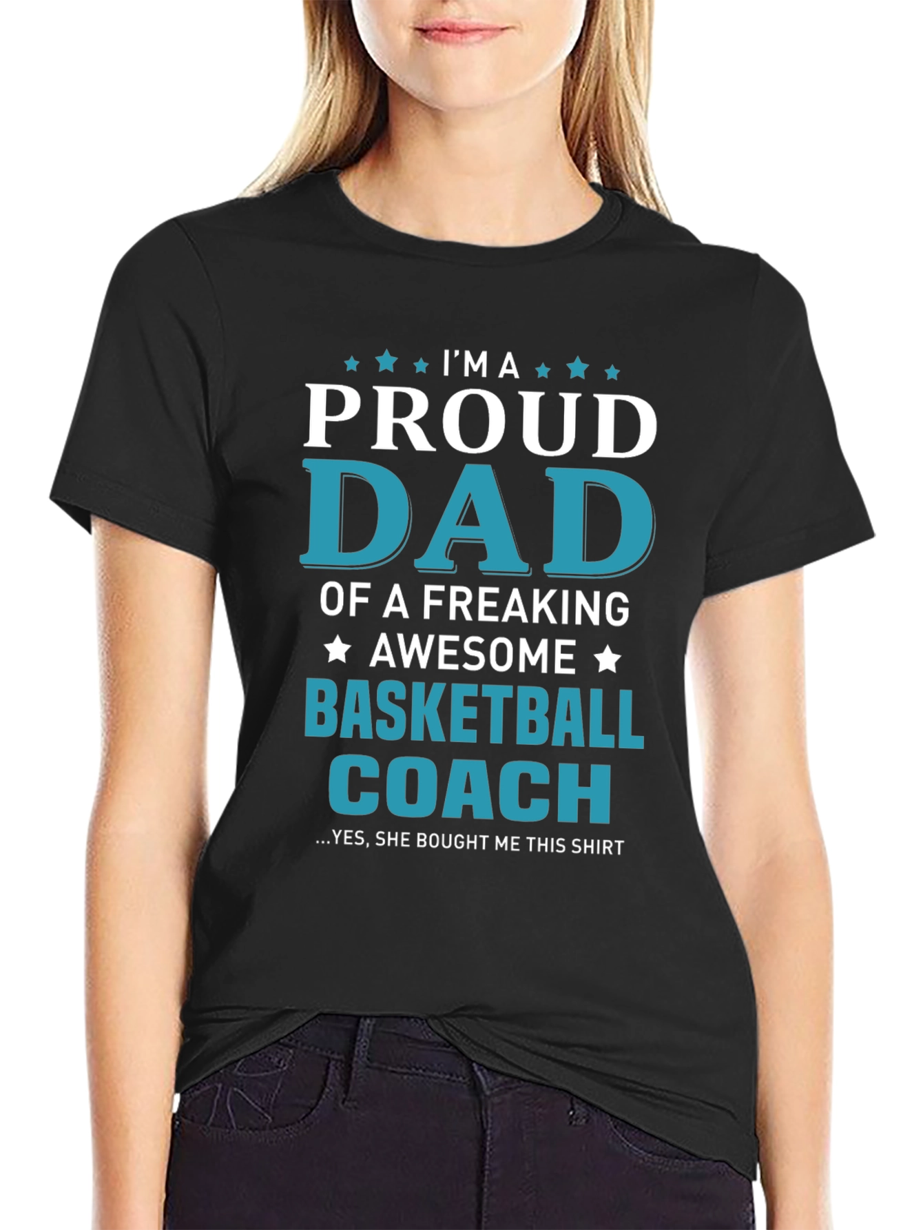 Proud Dad Basketball Coach Graphic Tee