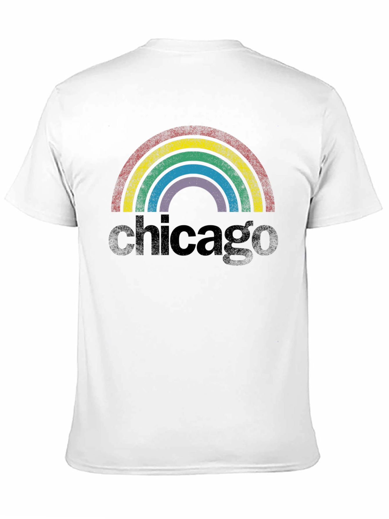 Chicago Rainbow Retro Graphic T-Shirt