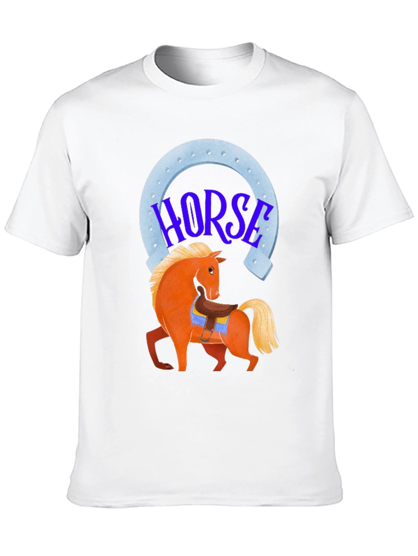 Horse Graphic Tee - Lucky Horseshoe Design
