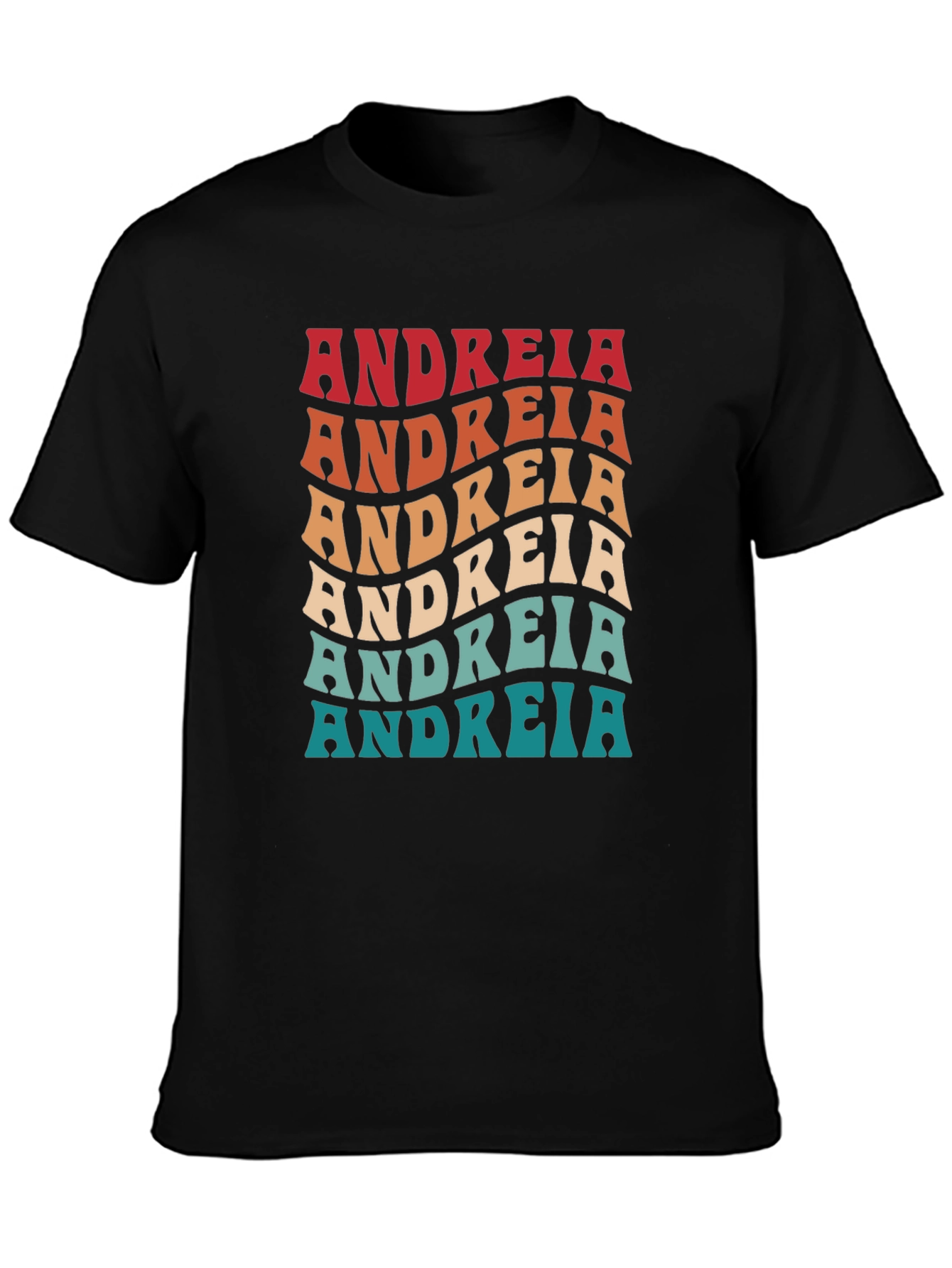 Andreia Retro Wavy Text T-Shirt