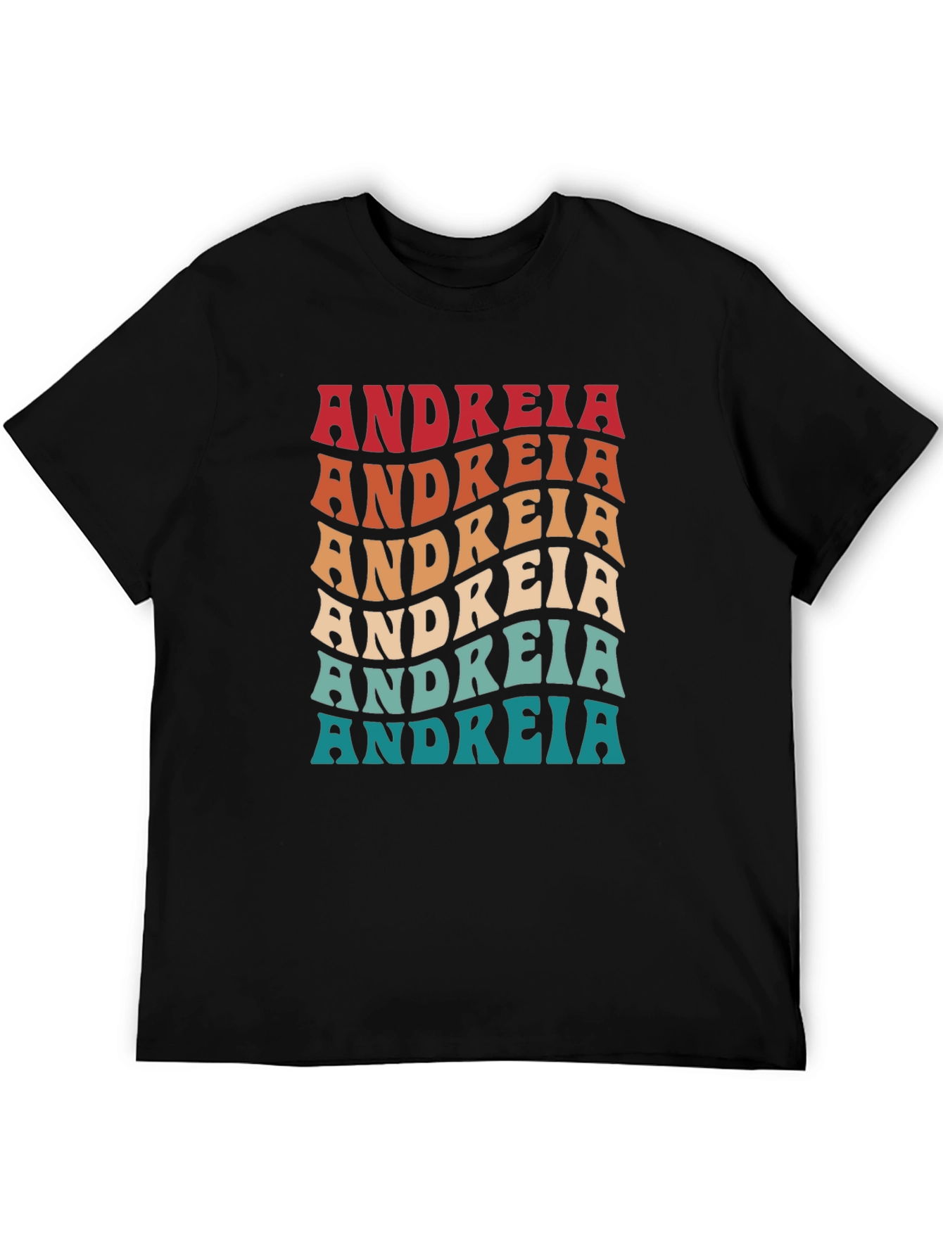 Andreia Retro Wavy Text T-Shirt