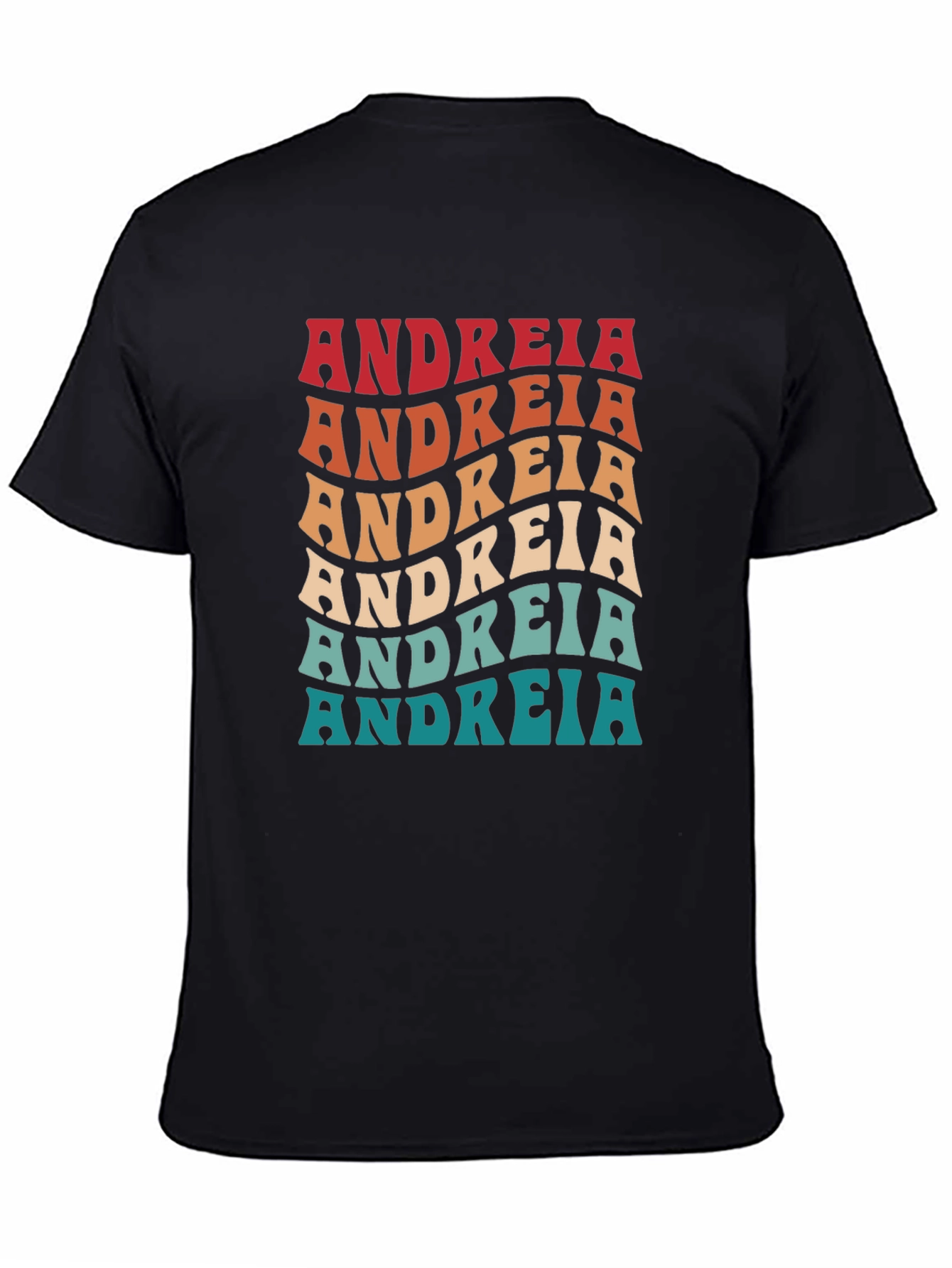 Andreia Retro Wavy Text T-Shirt