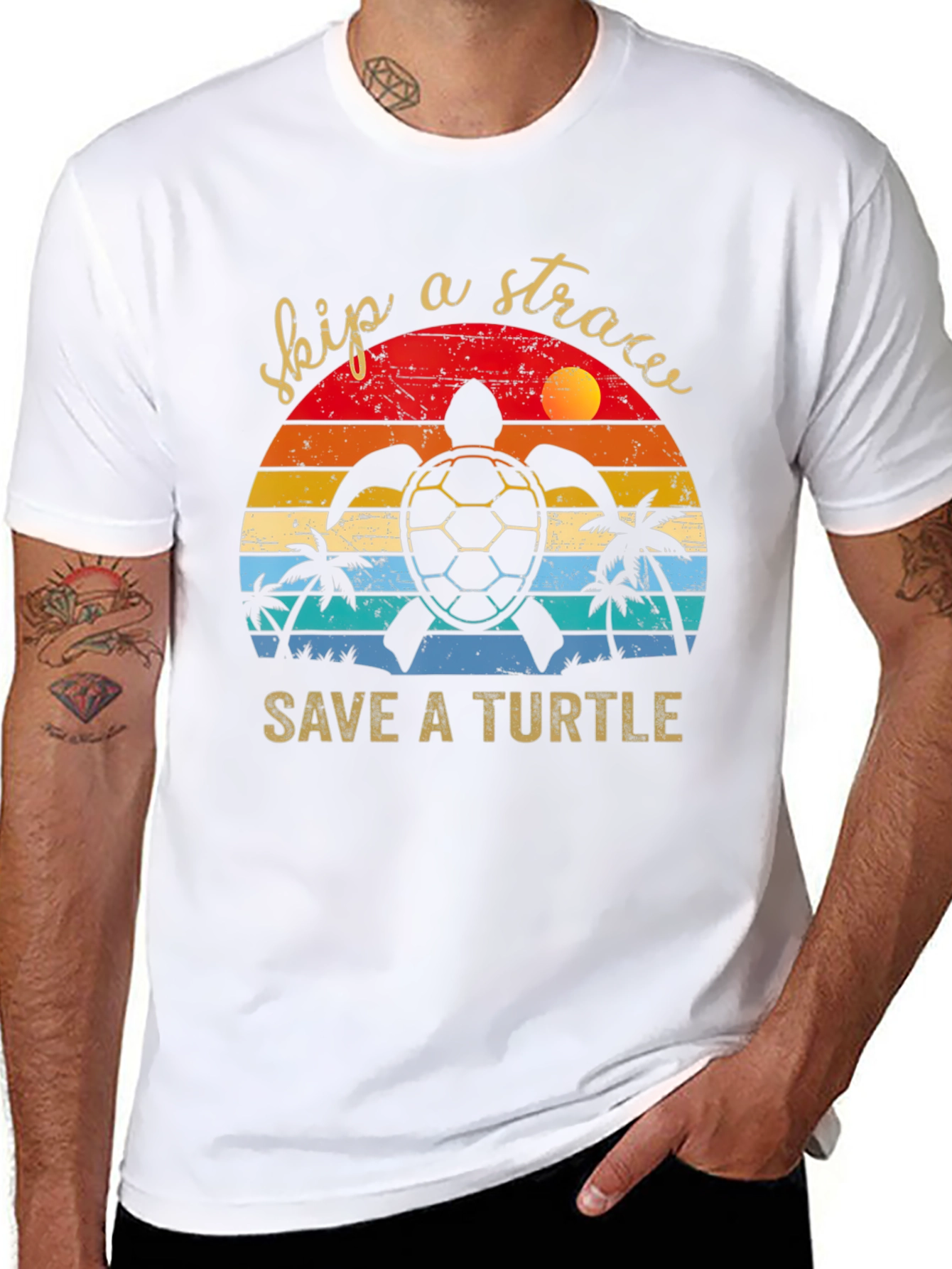 Skip A Straw Save A Turtle T-Shirt