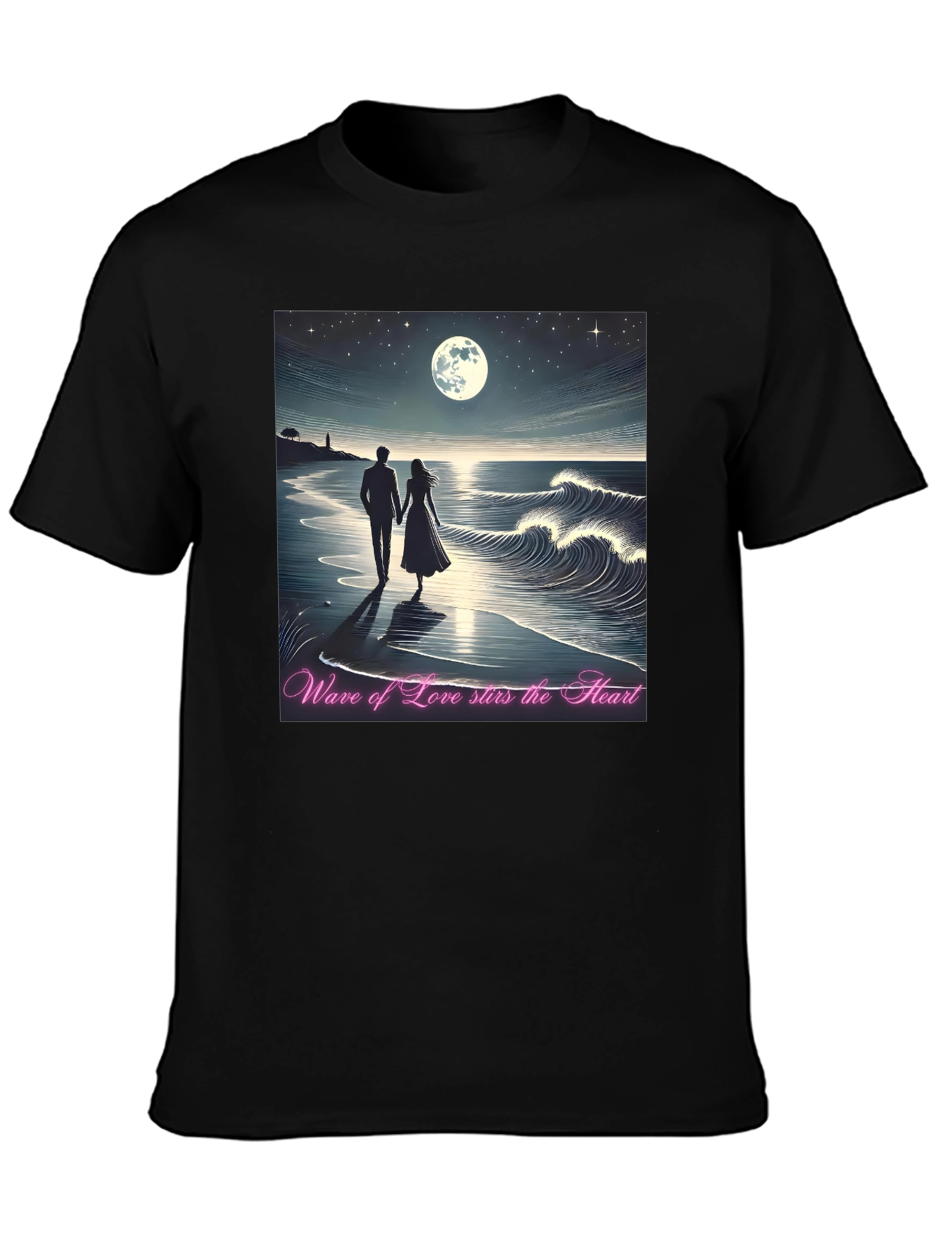 Romantic Moonlight Beach T-Shirt