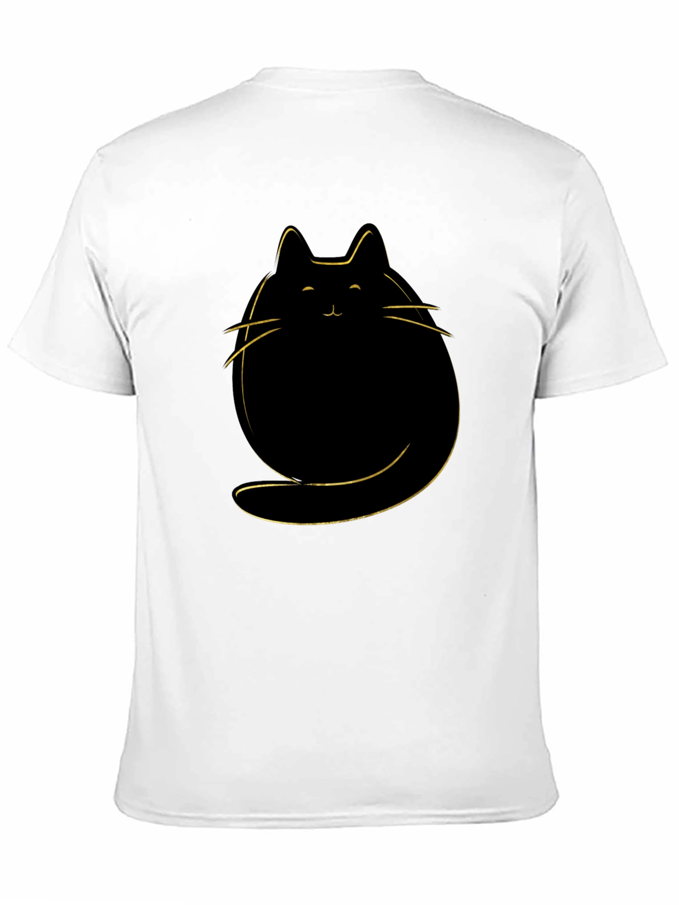 Cute Cat Graphic T-Shirt - Mens Black Tee