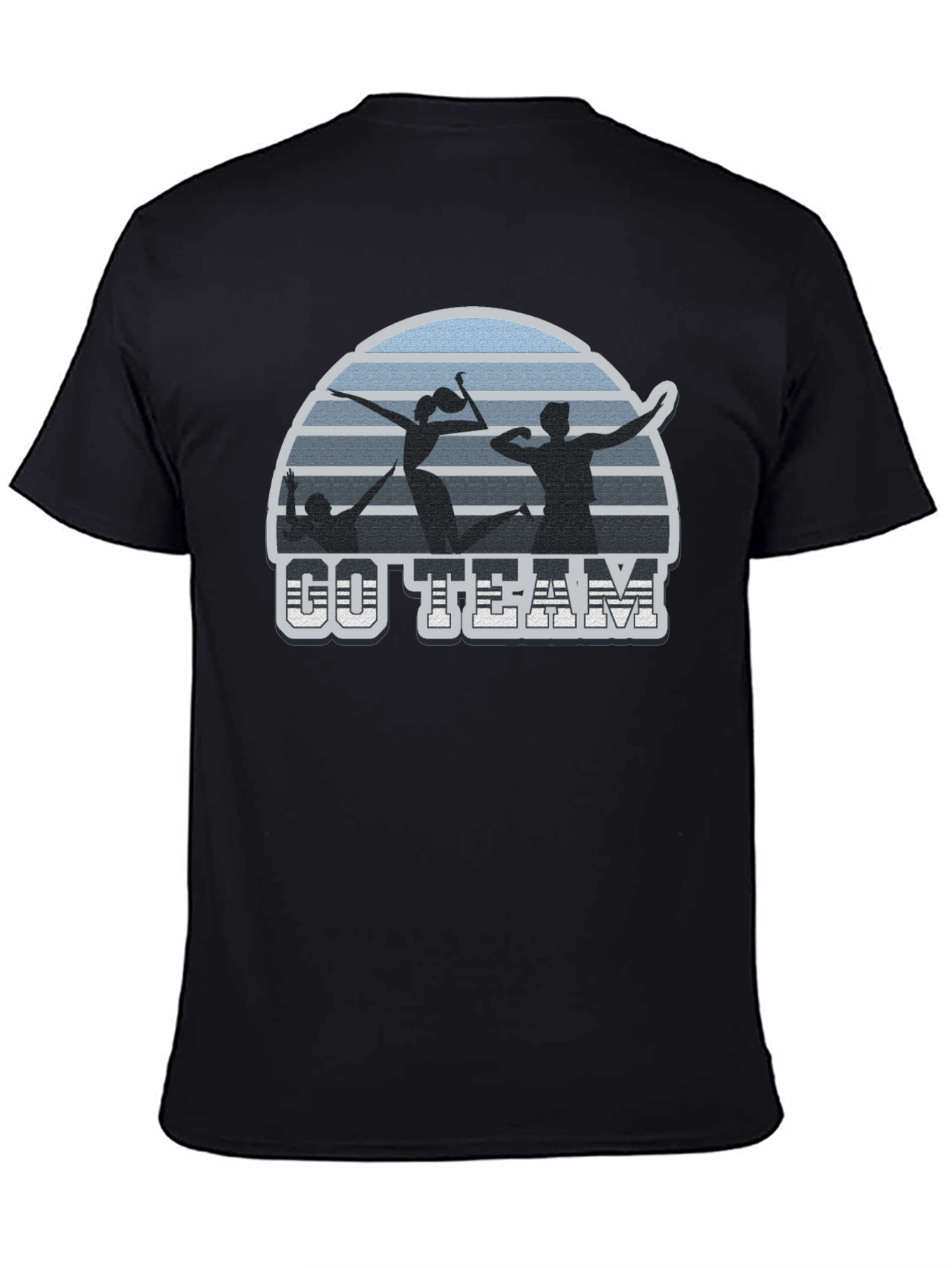 Volleyball T-Shirt Go Team Black Tee