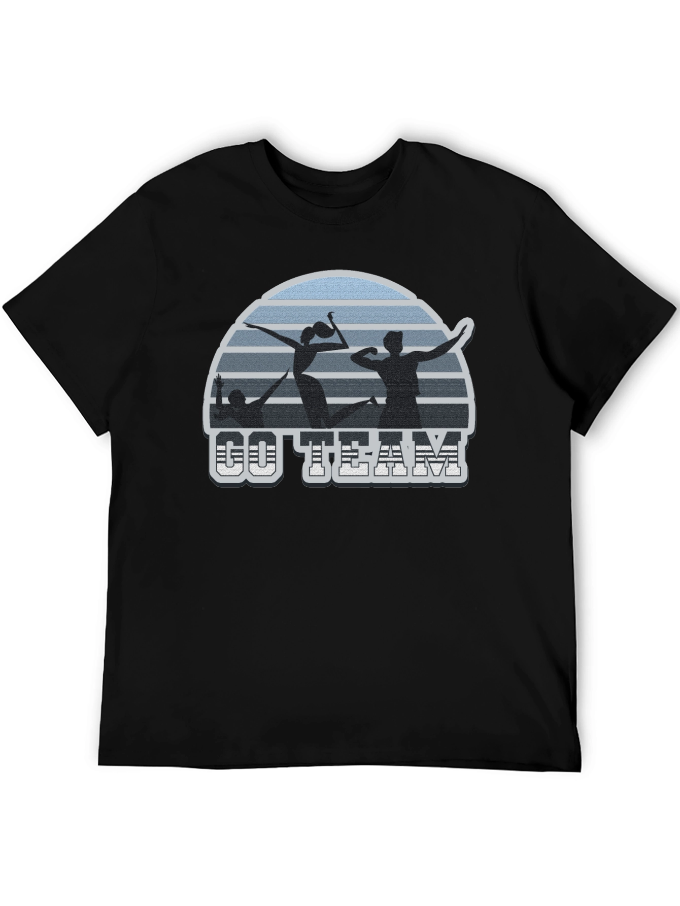 Volleyball T-Shirt Go Team Black Tee