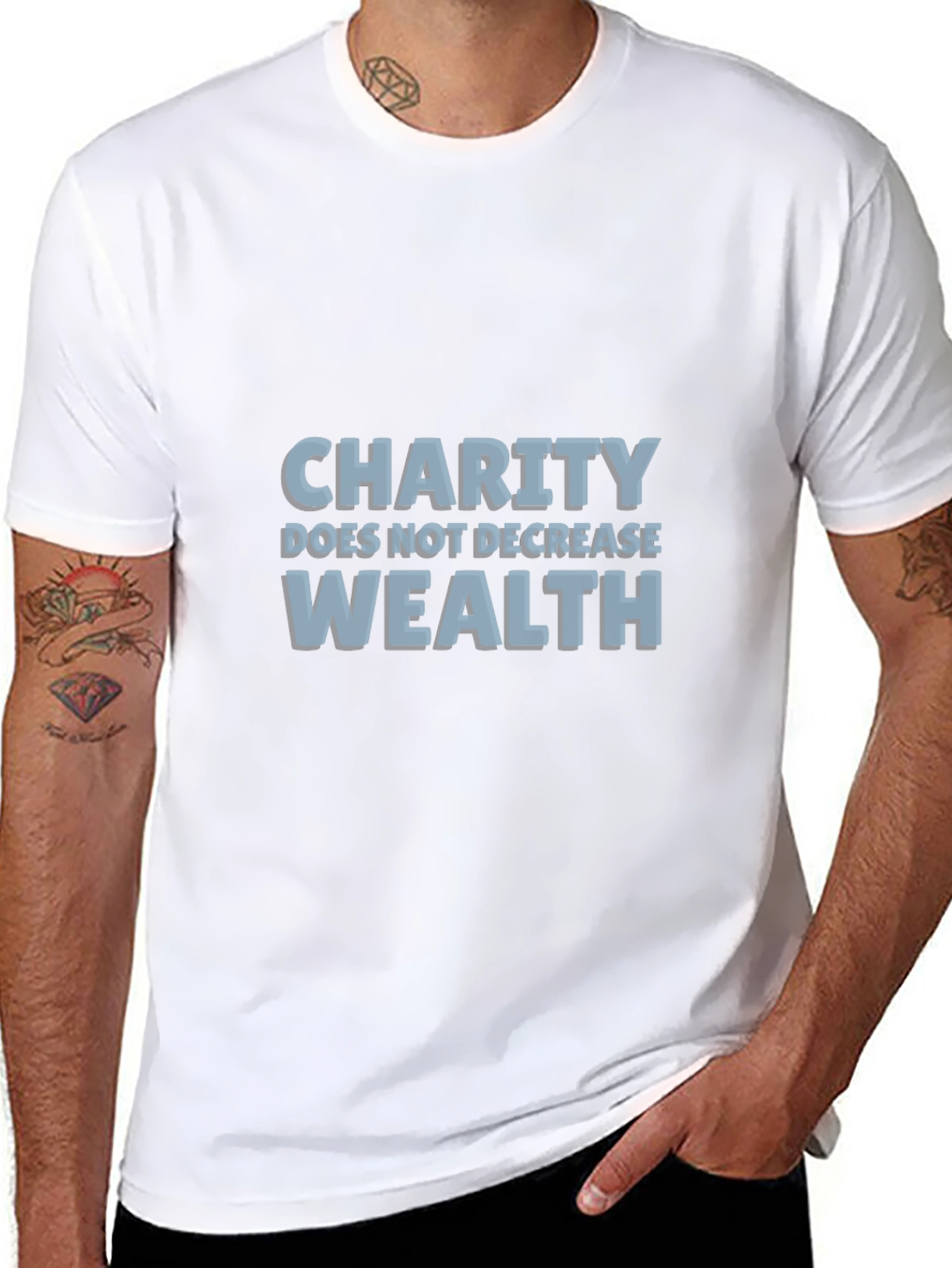 Charity Wealth T-Shirt - Black Graphic Tee
