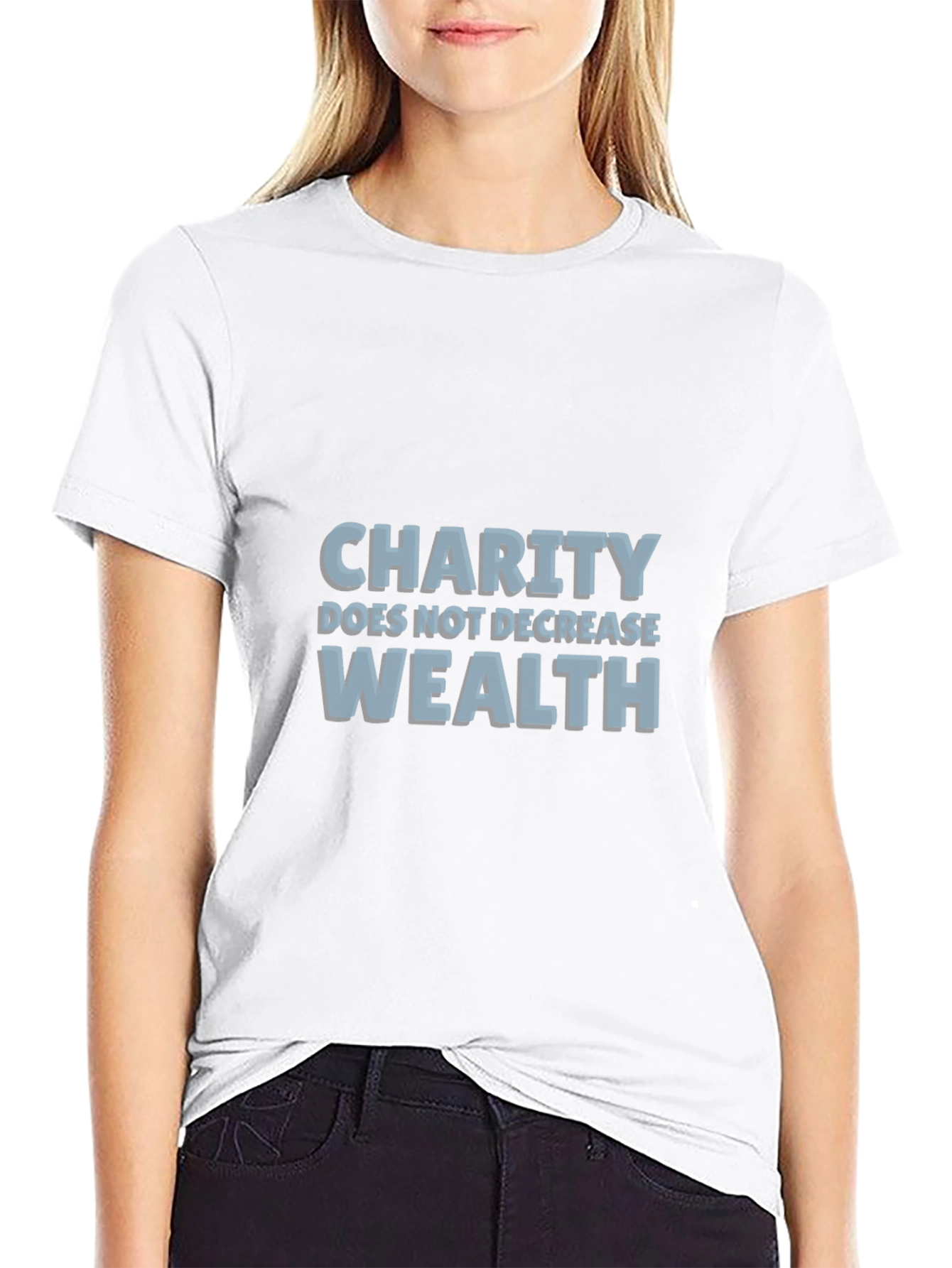 Charity Wealth T-Shirt - Black Graphic Tee