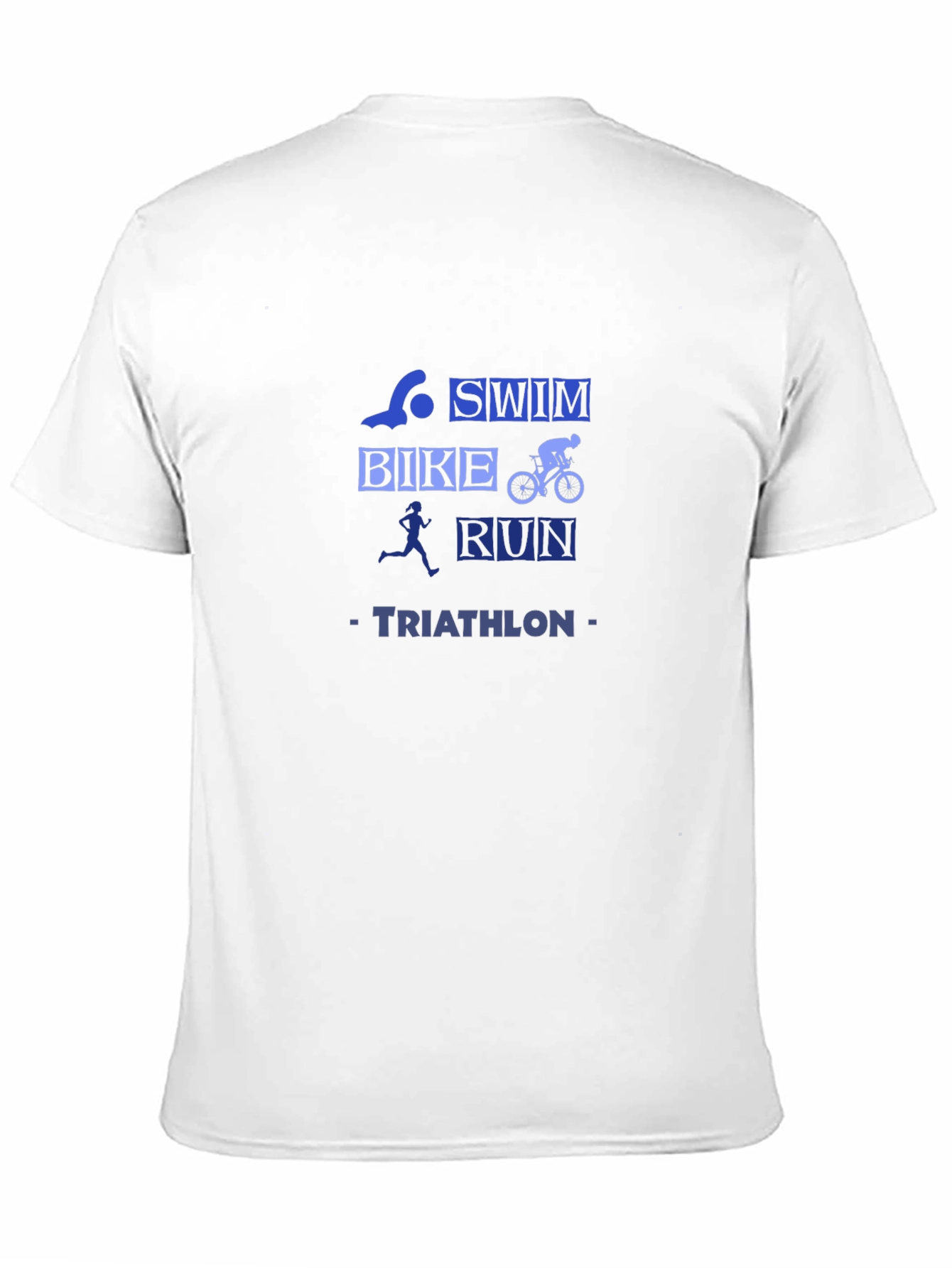 Triathlon T-Shirt: Swim Bike Run Black