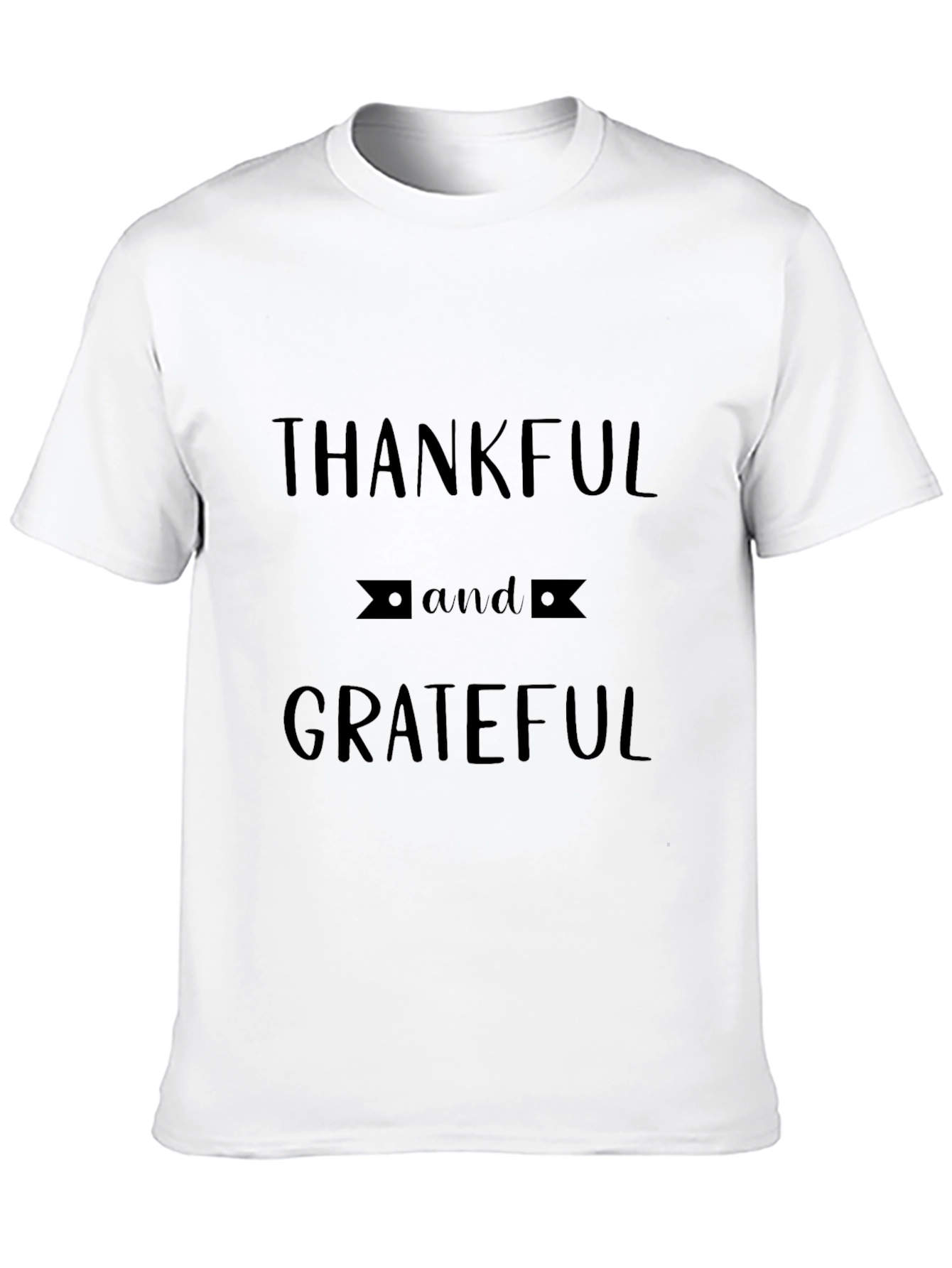 Thankful & Grateful Black Graphic T-Shirt