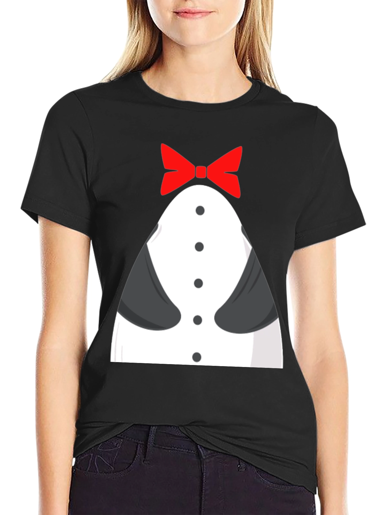 Funny Tuxedo T-Shirt - Bowtie Design Novelty Tee
