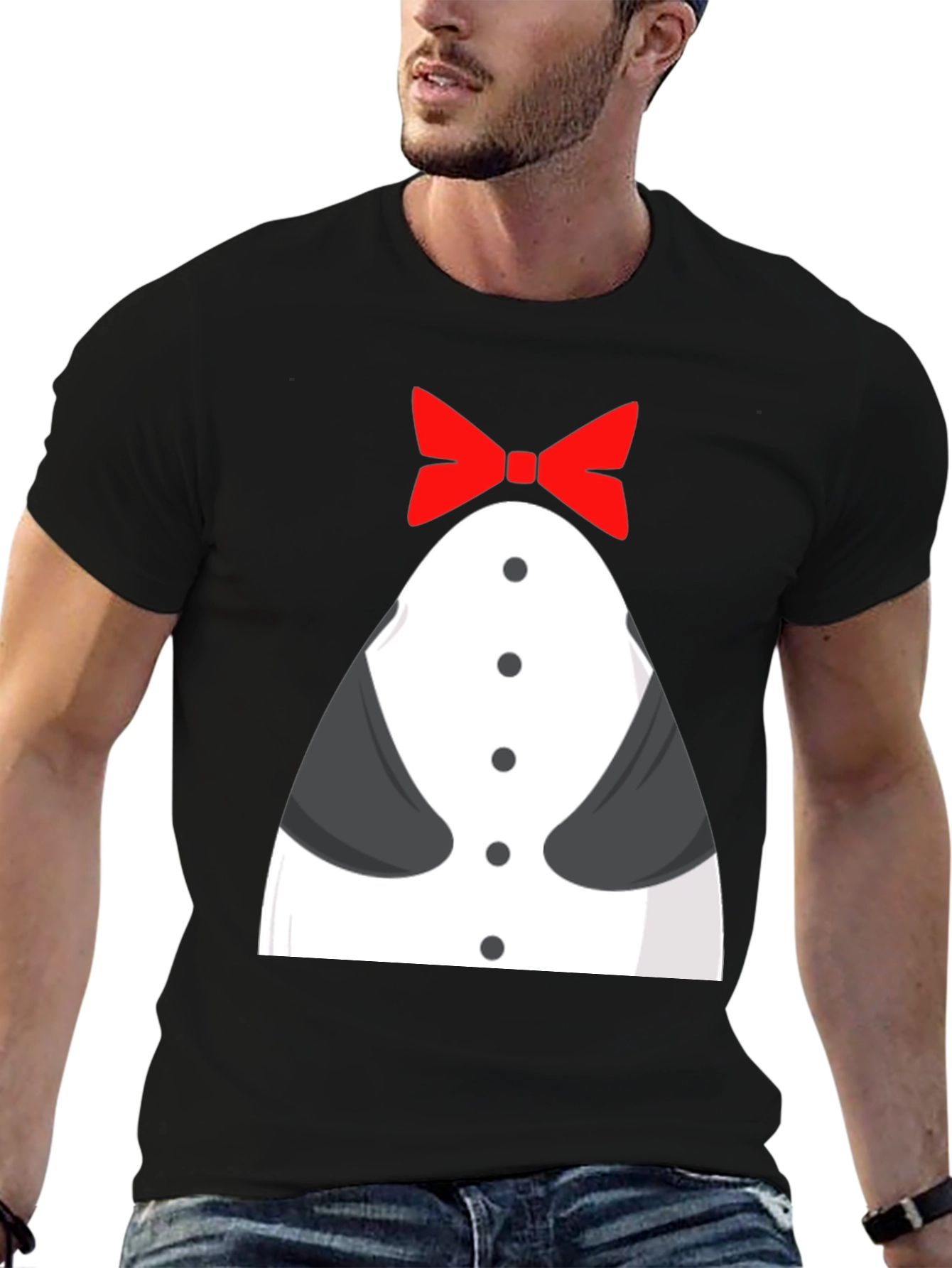 Funny Tuxedo T-Shirt - Bowtie Design Novelty Tee