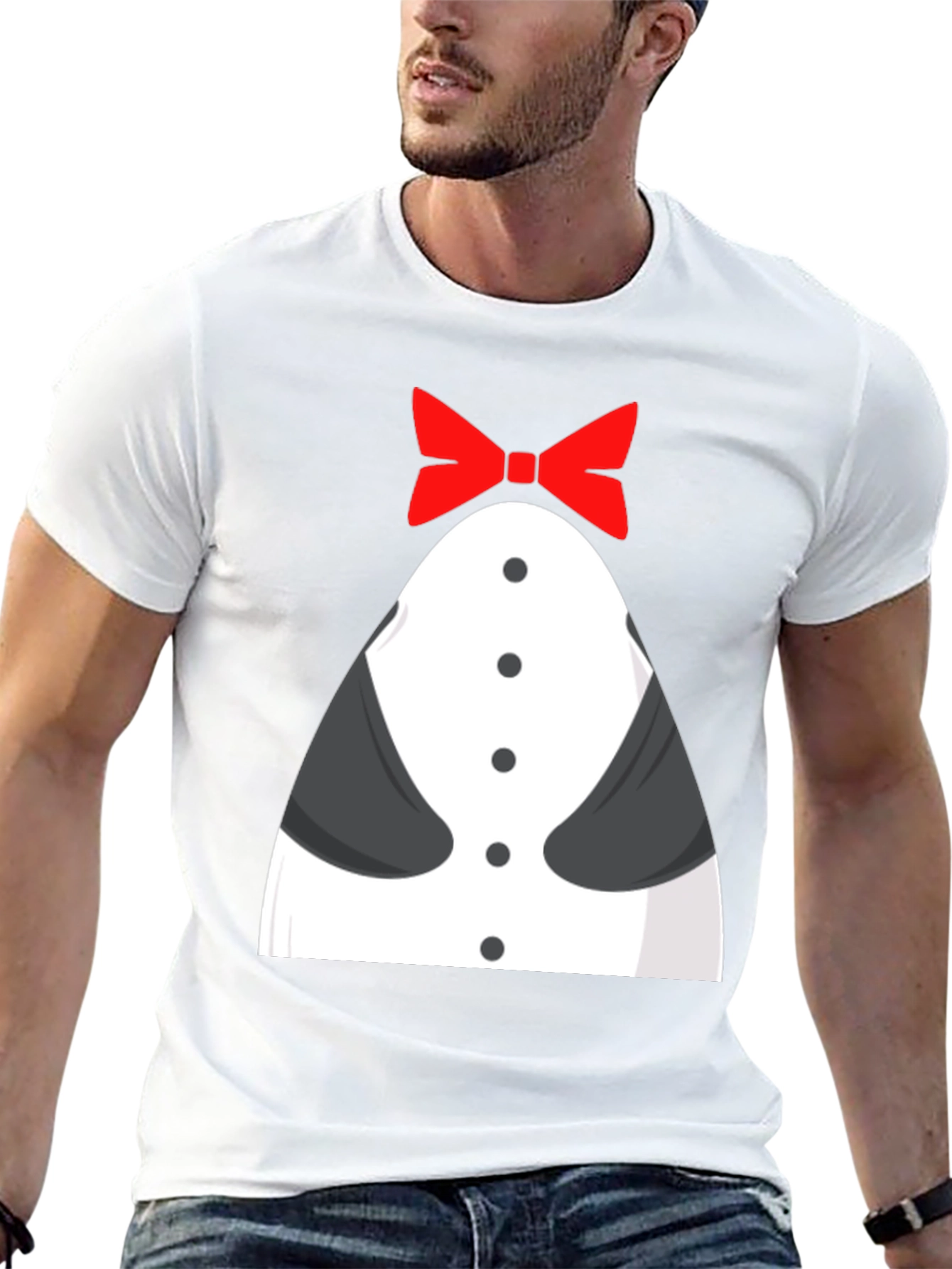 Funny Tuxedo T-Shirt - Bowtie Design Novelty Tee