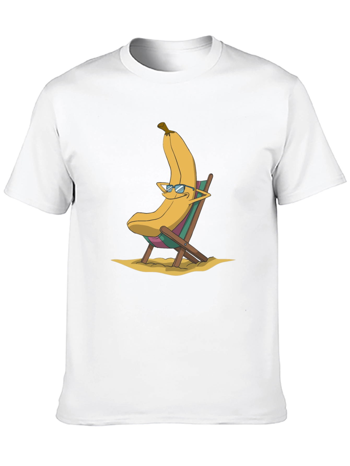 Banana Beach Relaxation T-Shirt - Cool Cartoon Design