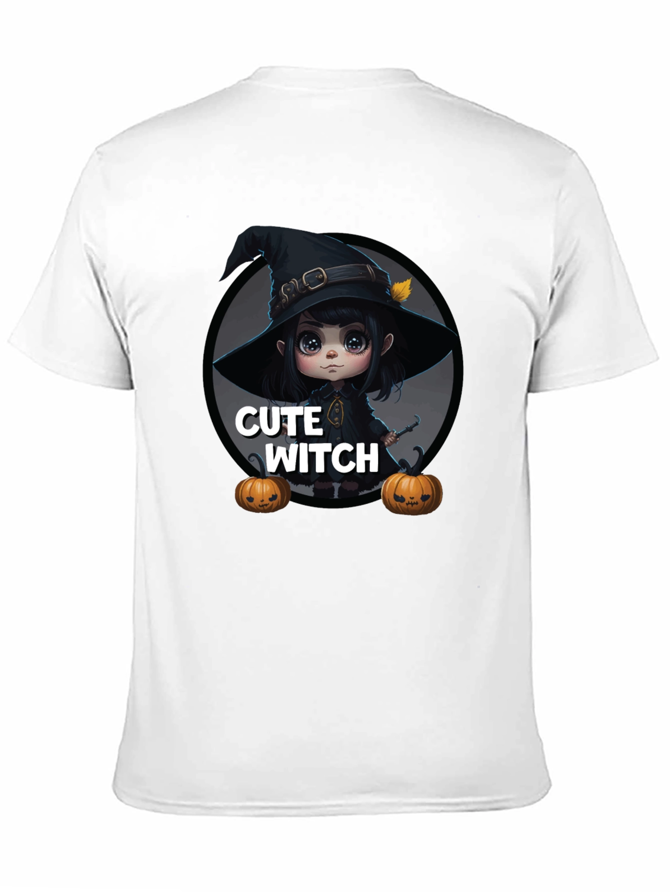 Cute Witch Graphic Tee - Halloween Apparel