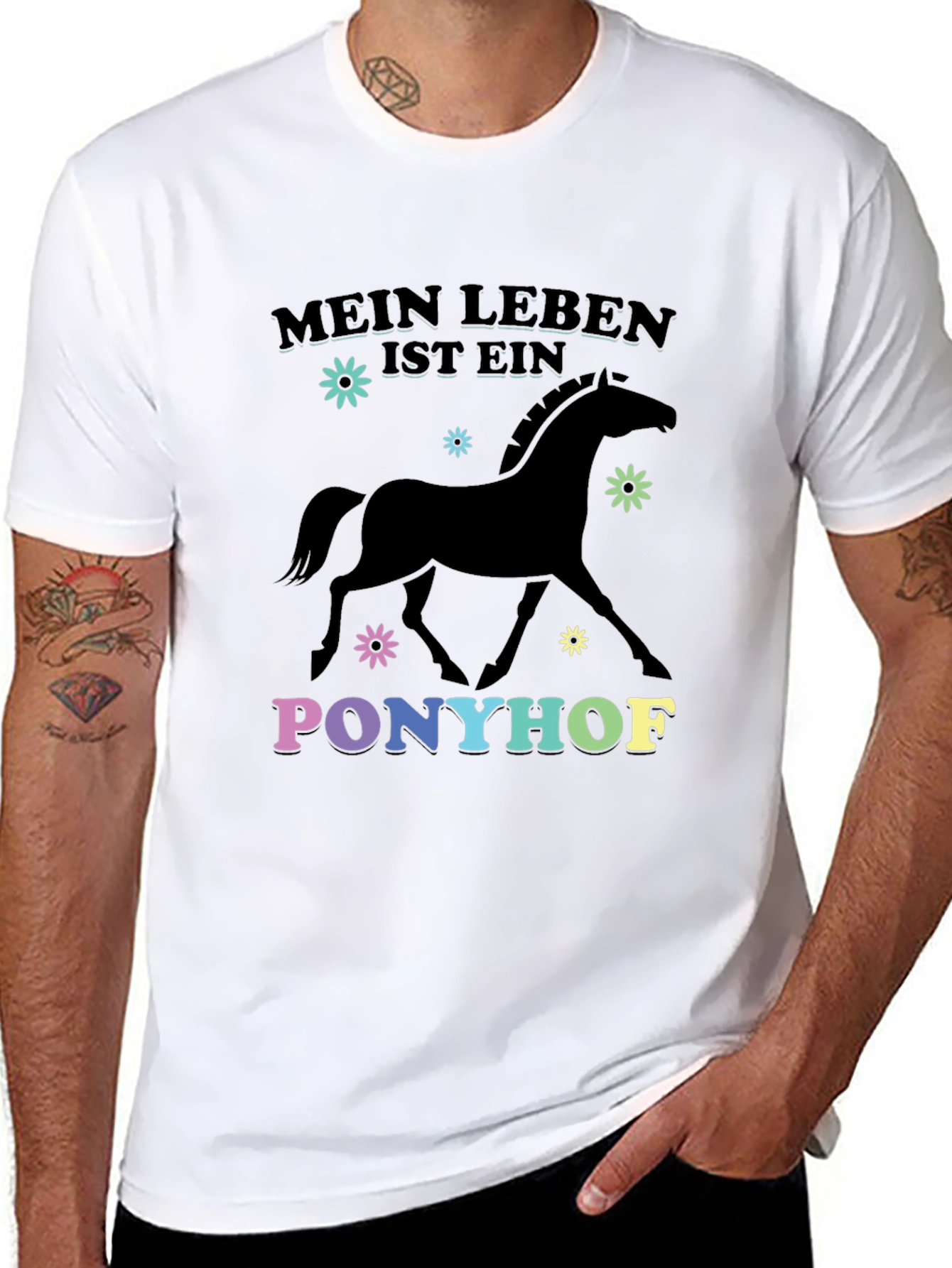 Mein Leben Ist Ein Ponyhof Black T-Shirt