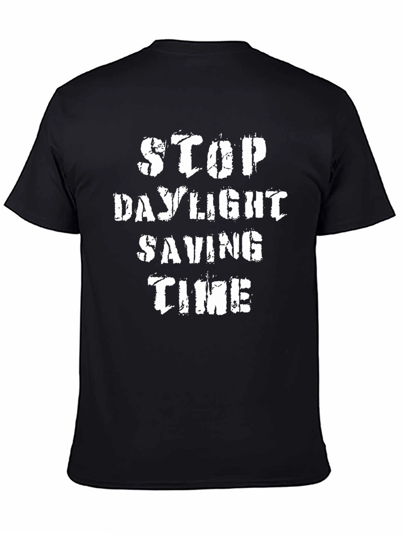 Stop Daylight Saving Time Black T-Shirt