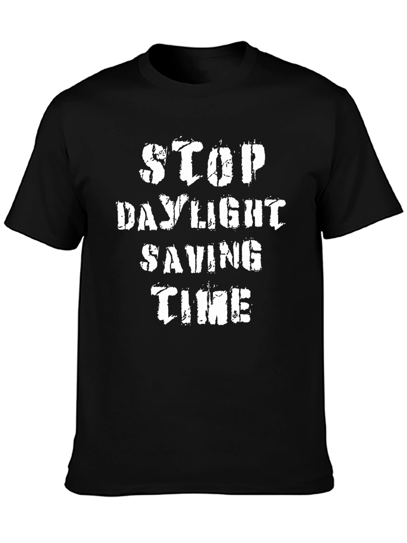 Stop Daylight Saving Time Black T-Shirt