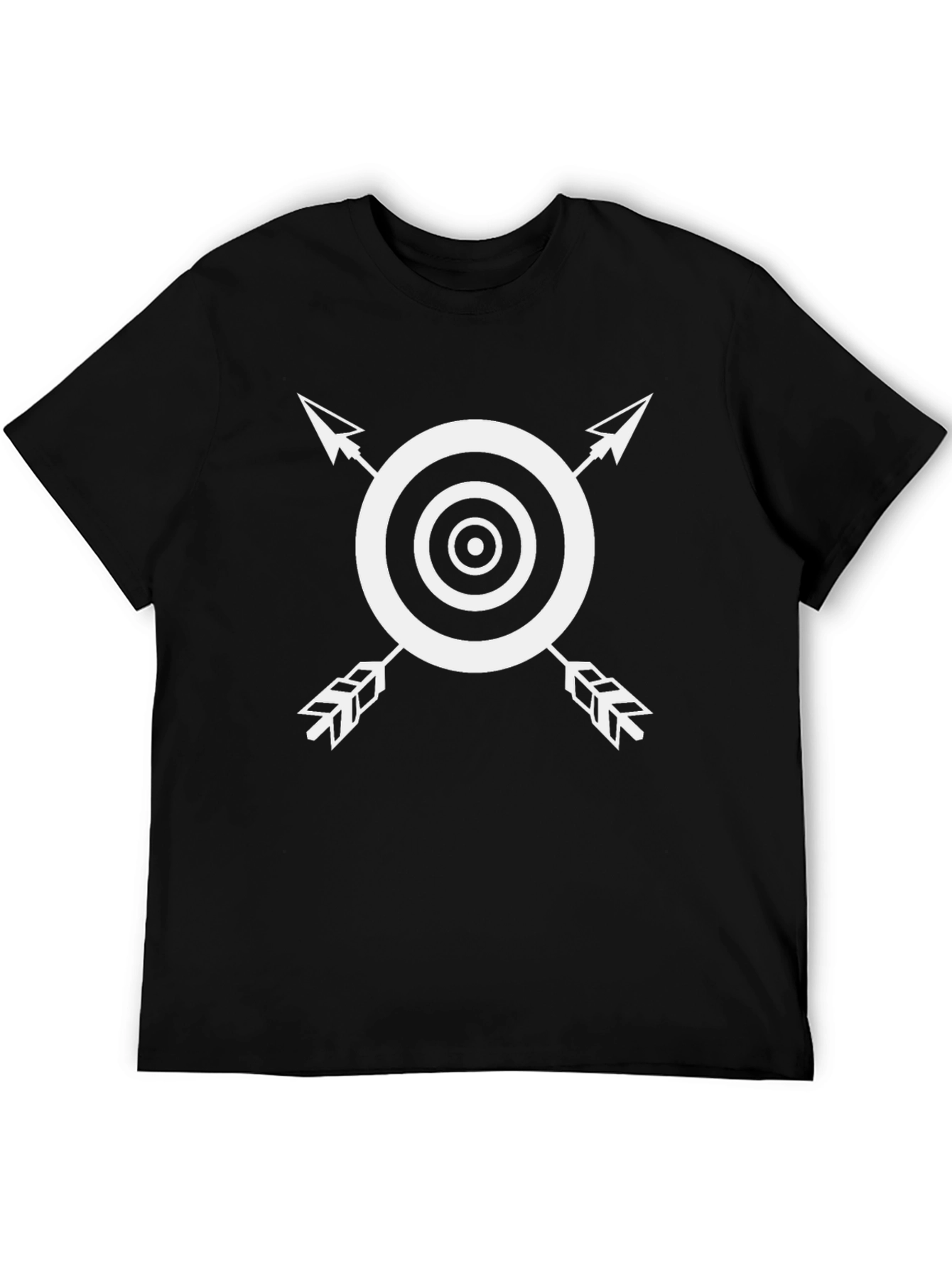 Target Arrows Graphic Tee - Stylish Black Cotton Shirt