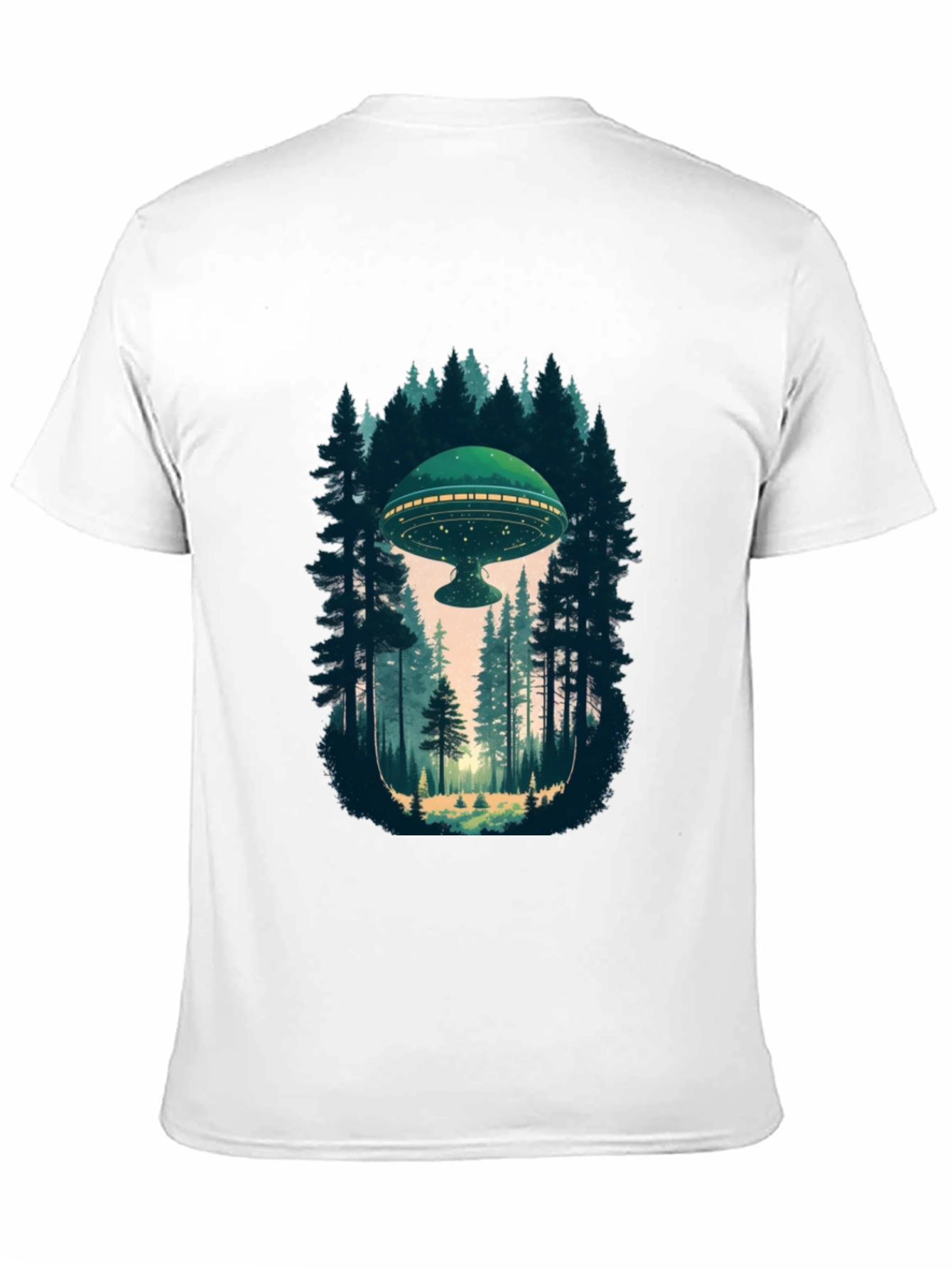 UFO in Forest Graphic Tee