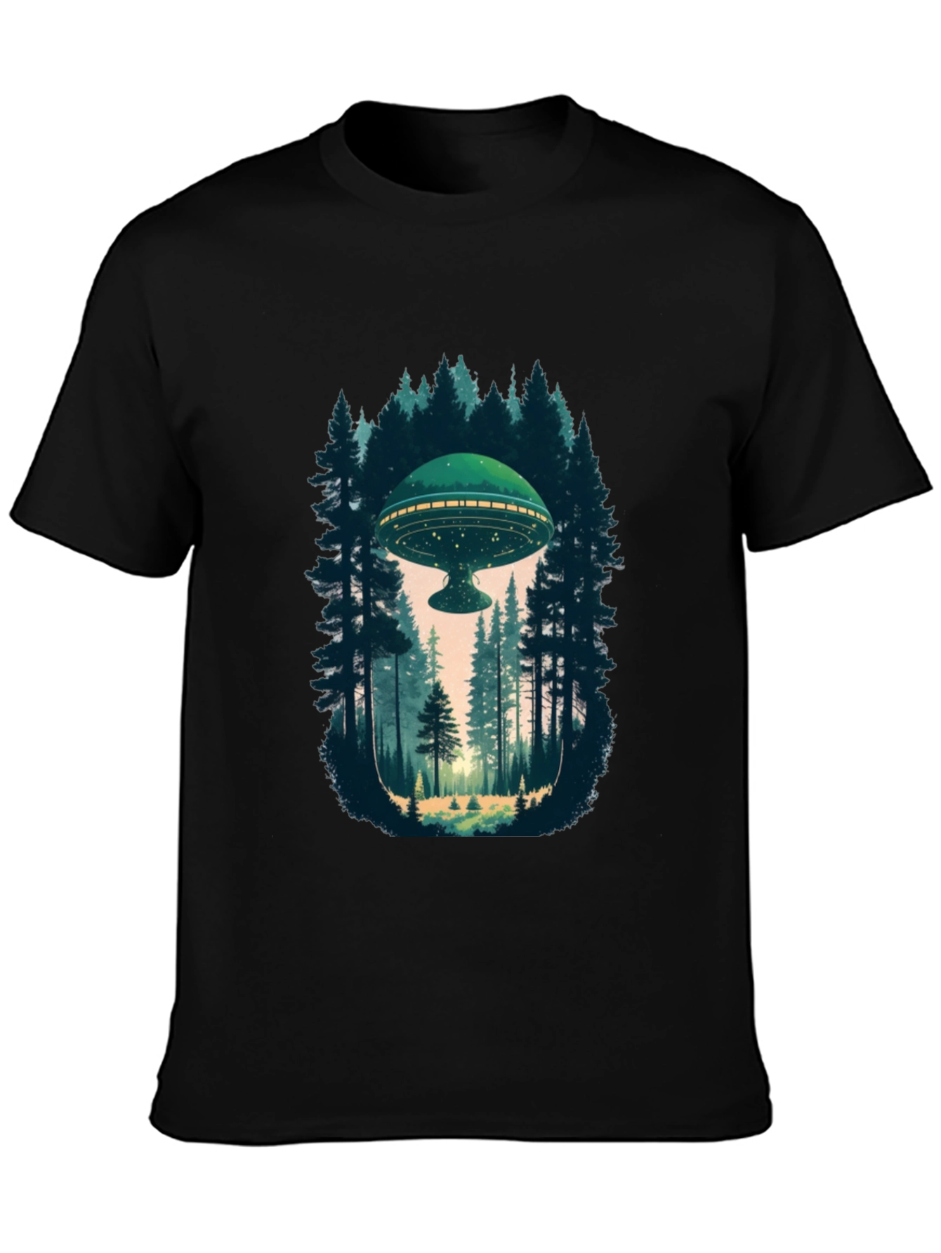 UFO in Forest Graphic Tee