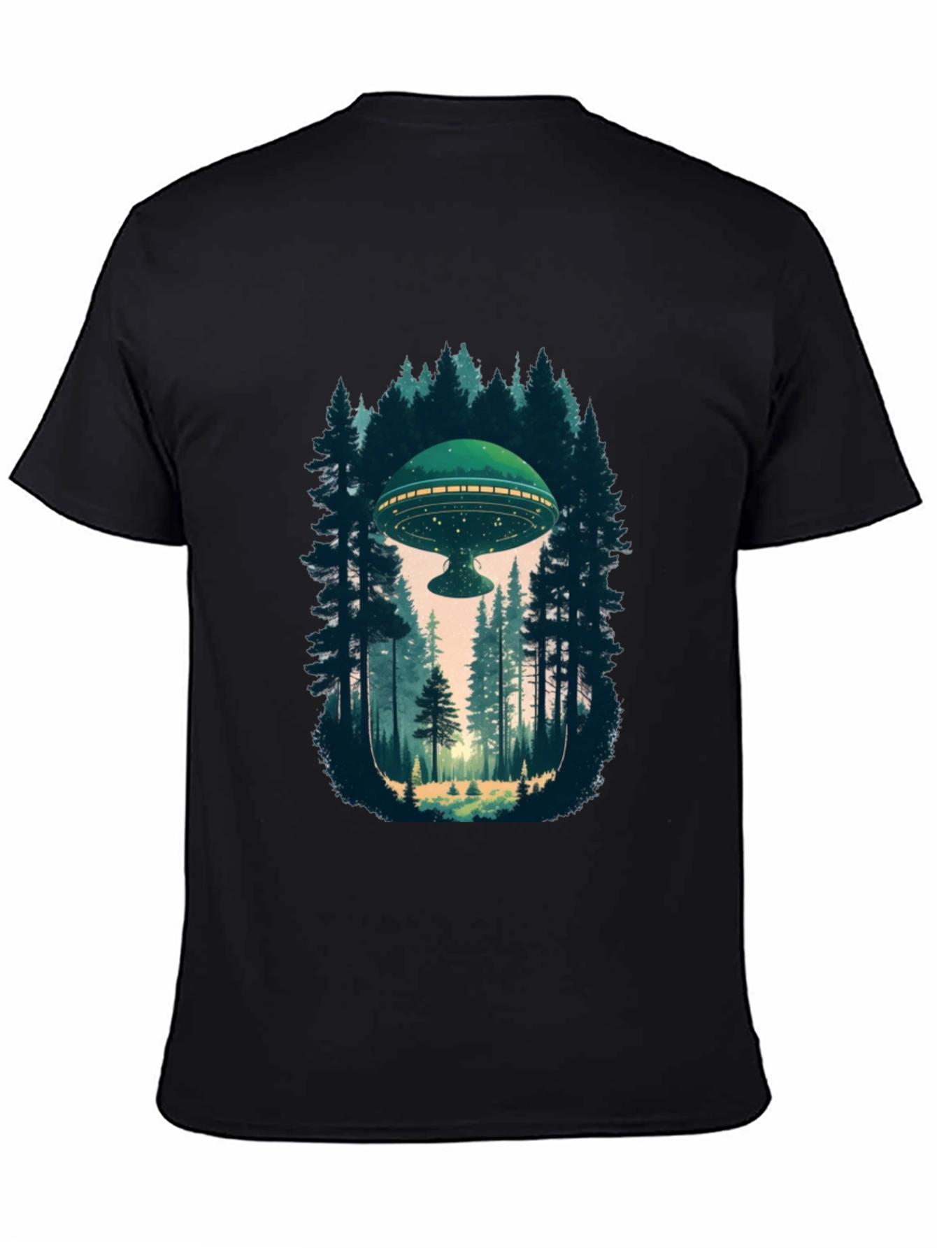 UFO in Forest Graphic Tee