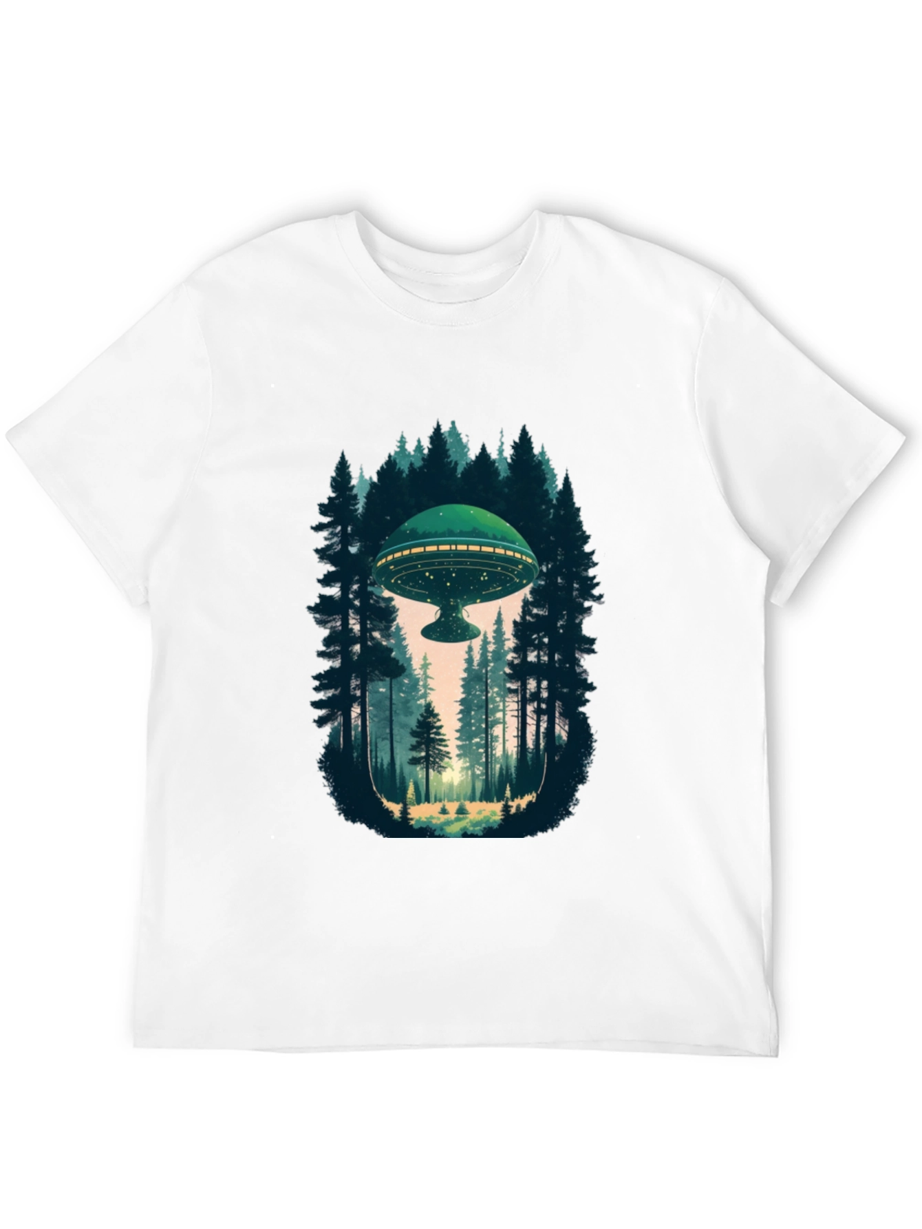 UFO in Forest Graphic Tee