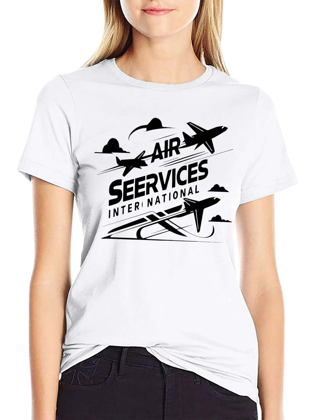 Air Services International Black T-Shirt