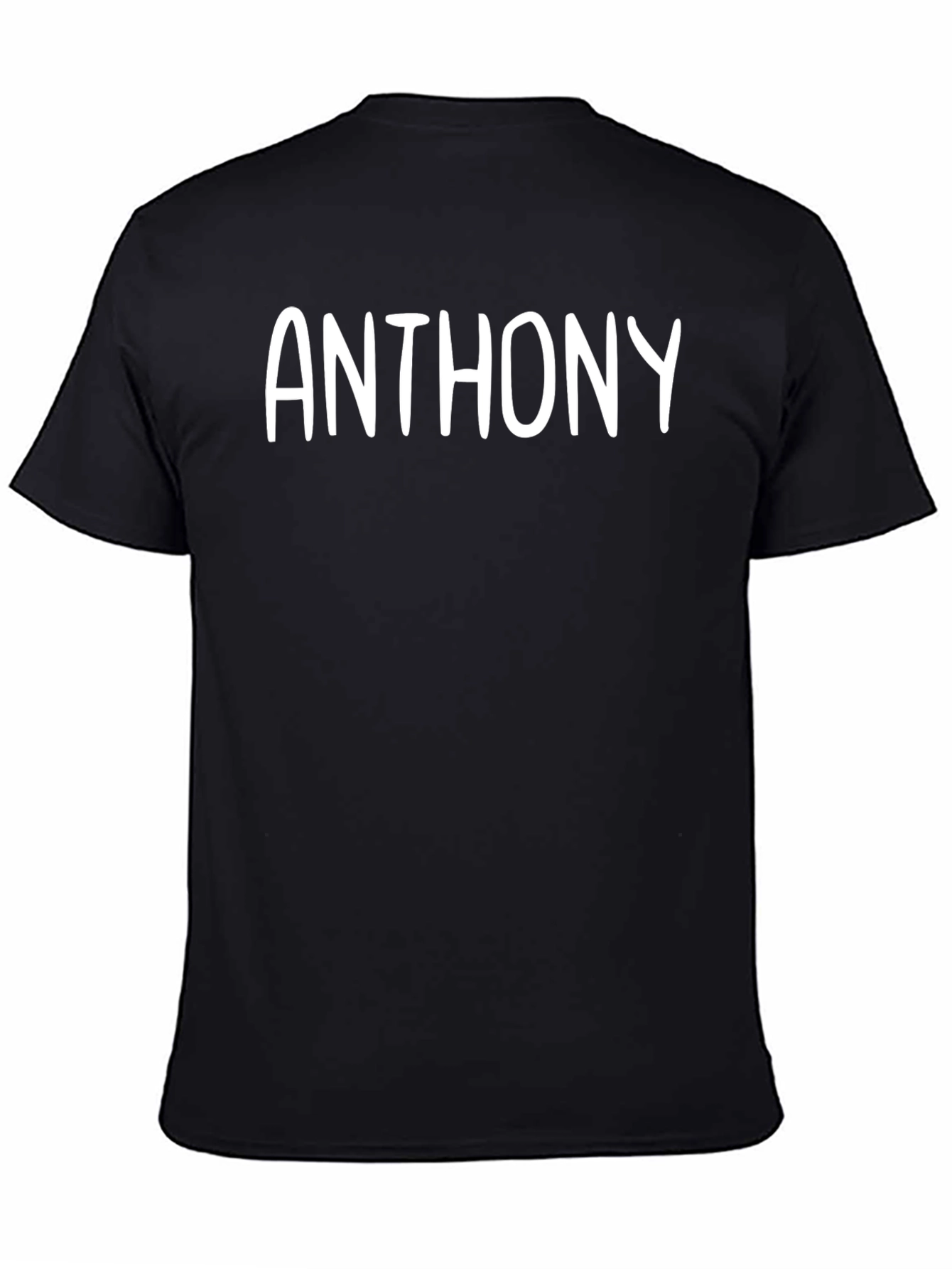 Personalized Anthony Black T-Shirt - Custom Name Tee