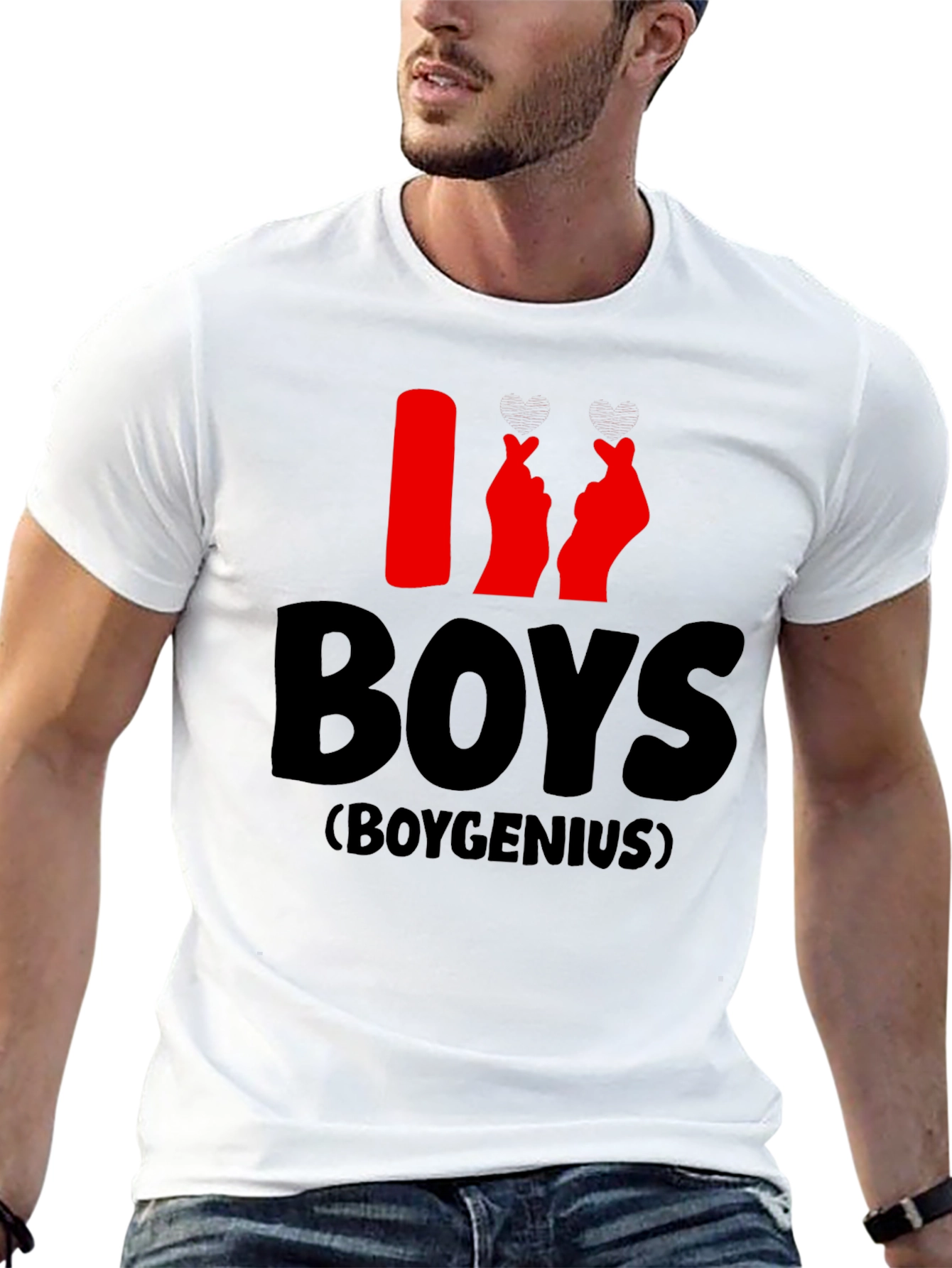 I Heart Boys T-Shirt - Boygenius Design