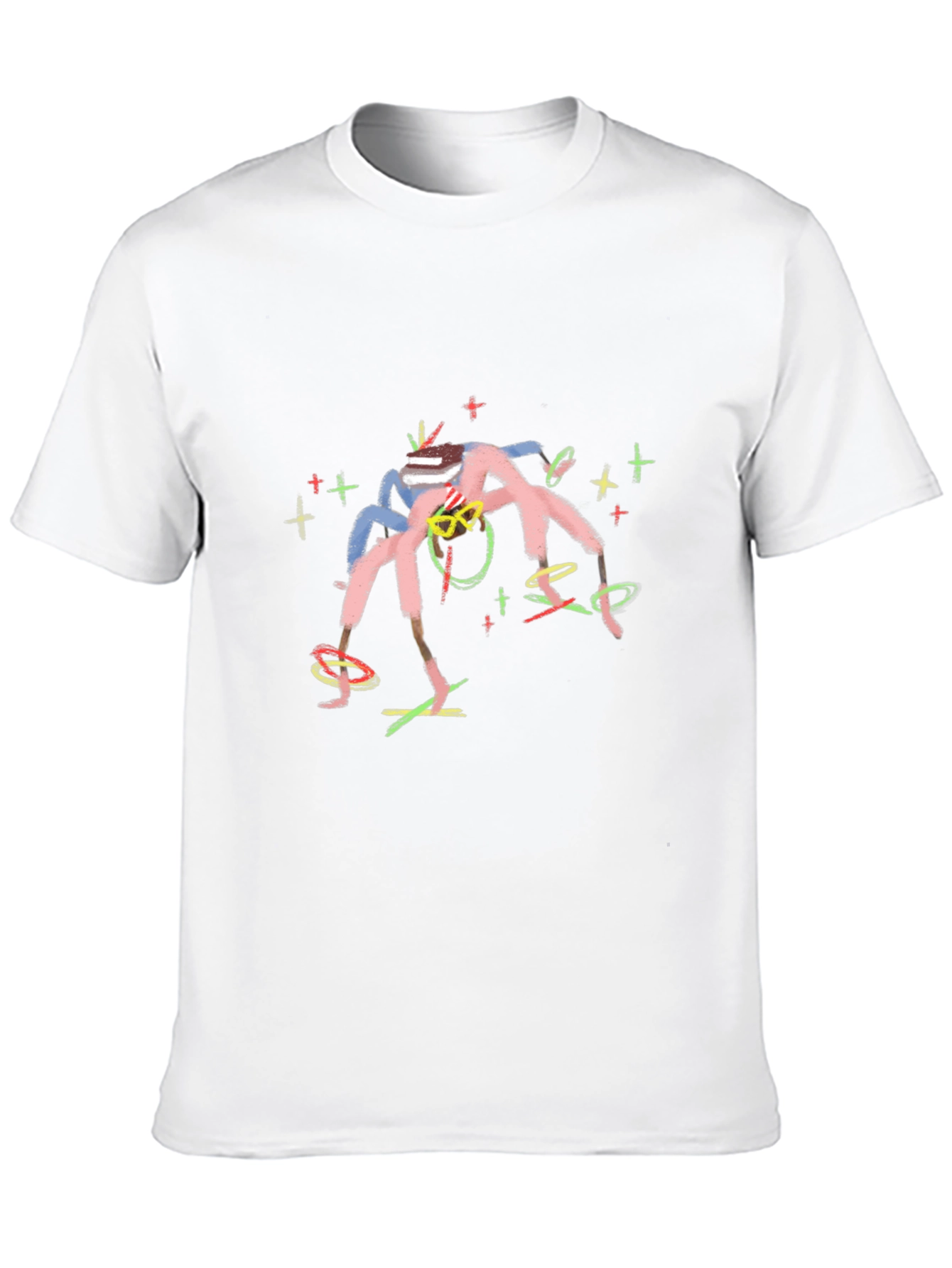 Abstract Art Graphic Print Black T-Shirt