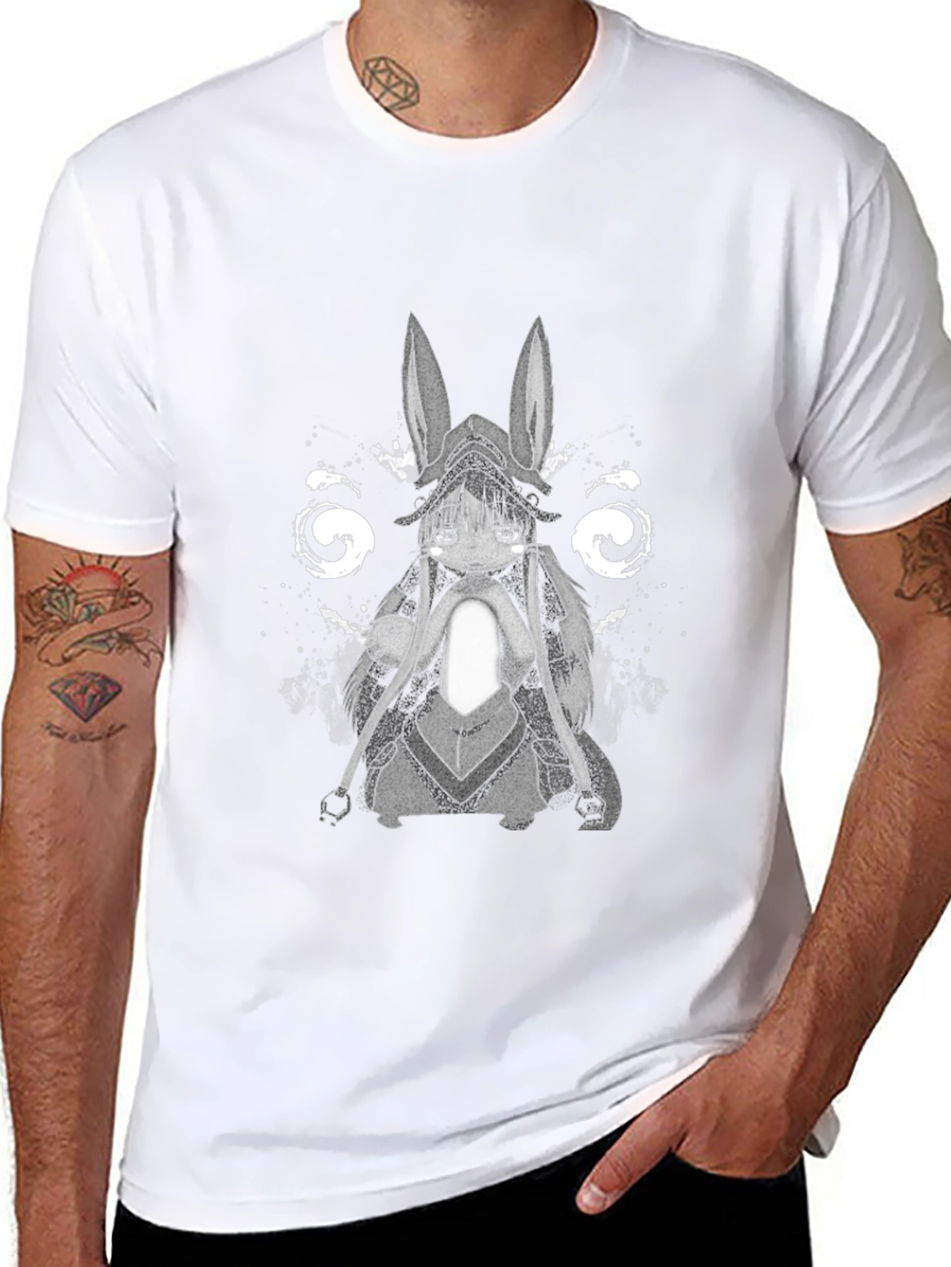 Anime Manga Rabbit Girl Graphic T-Shirt