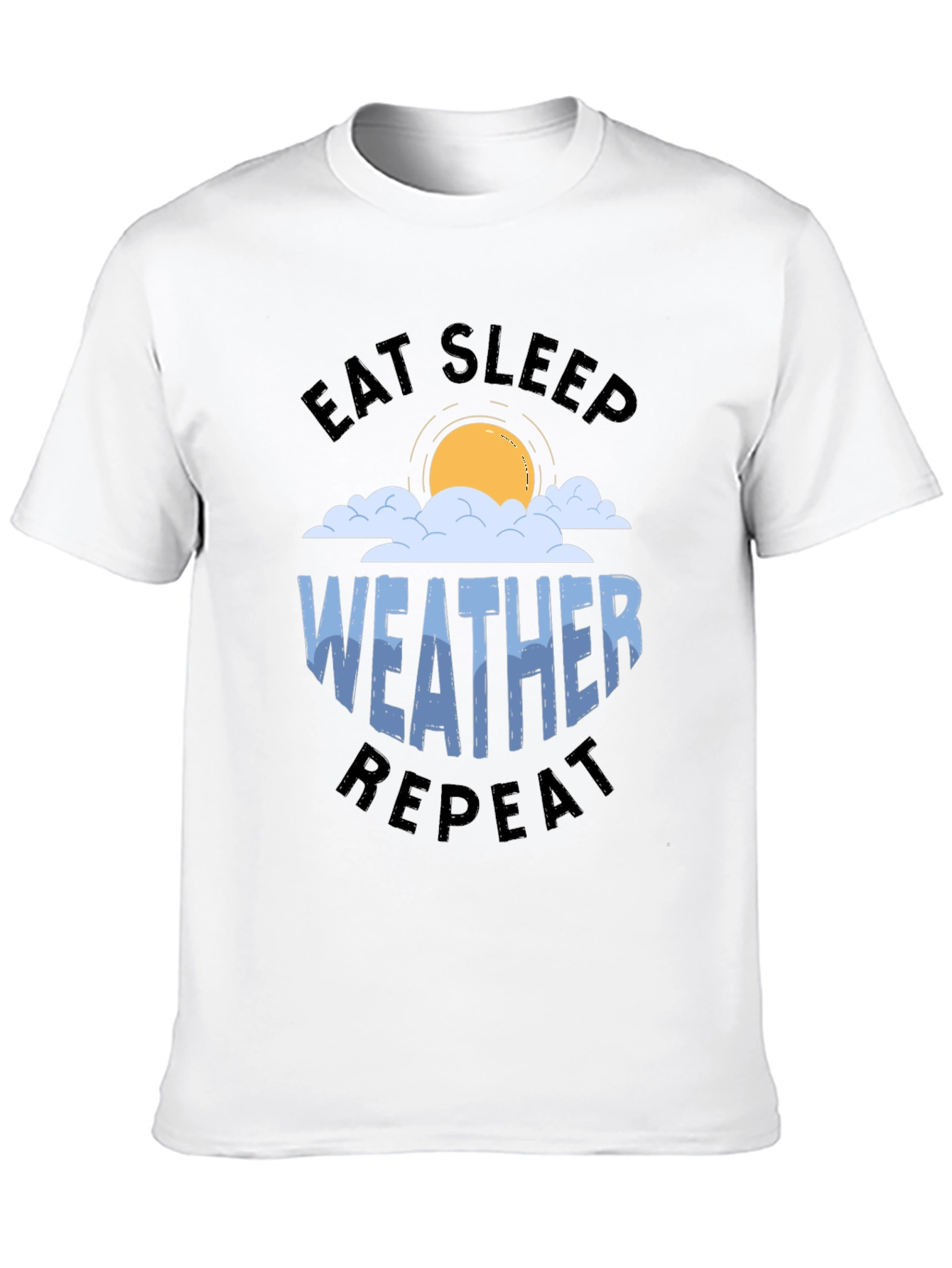 Eat Sleep Weather Repeat Graphic Tee
