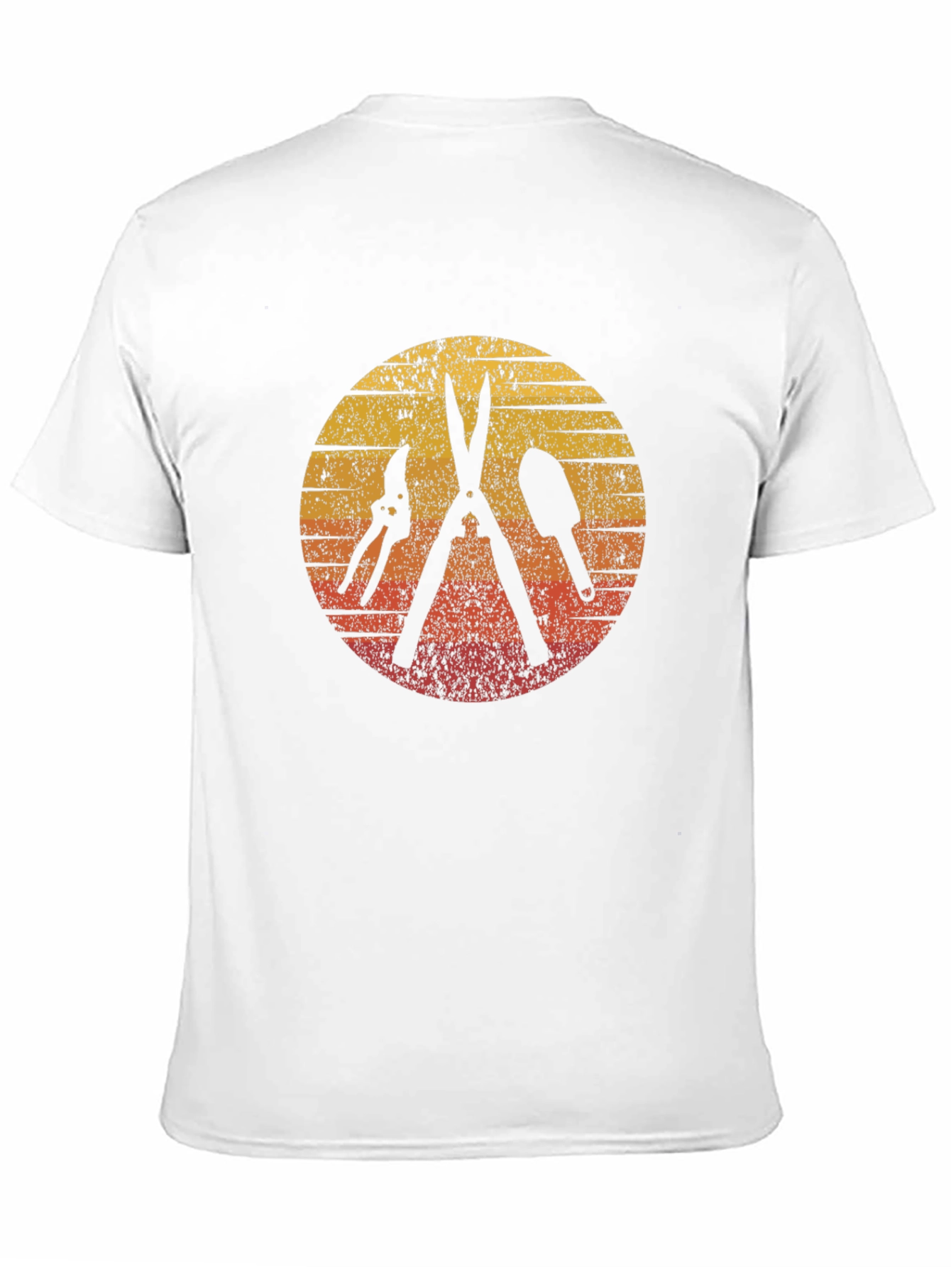 Gardening Tool Silhouette Graphic Tee - Black